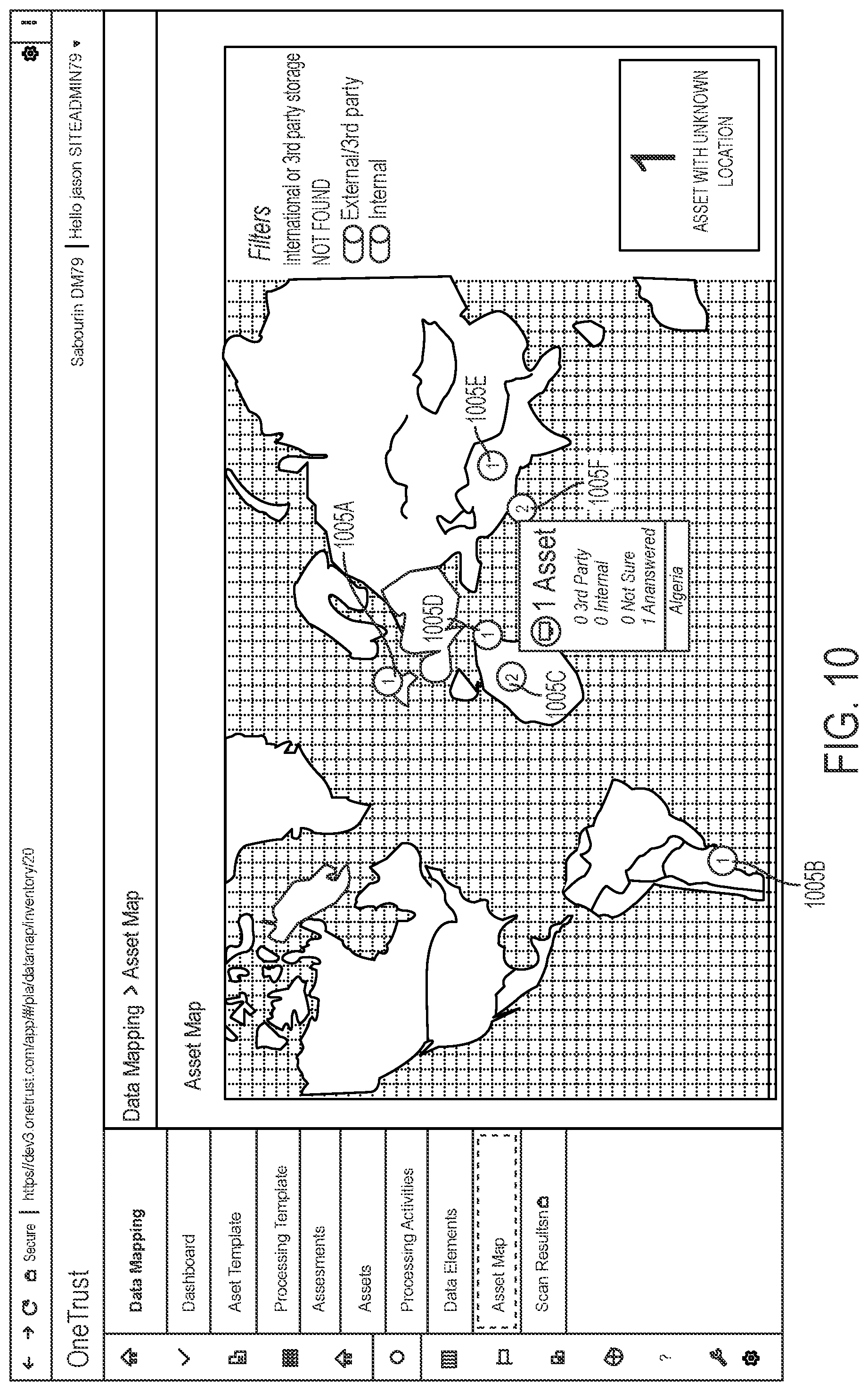 Patent US11847182 Figure 10 – Data processing consent capture systems and related methods