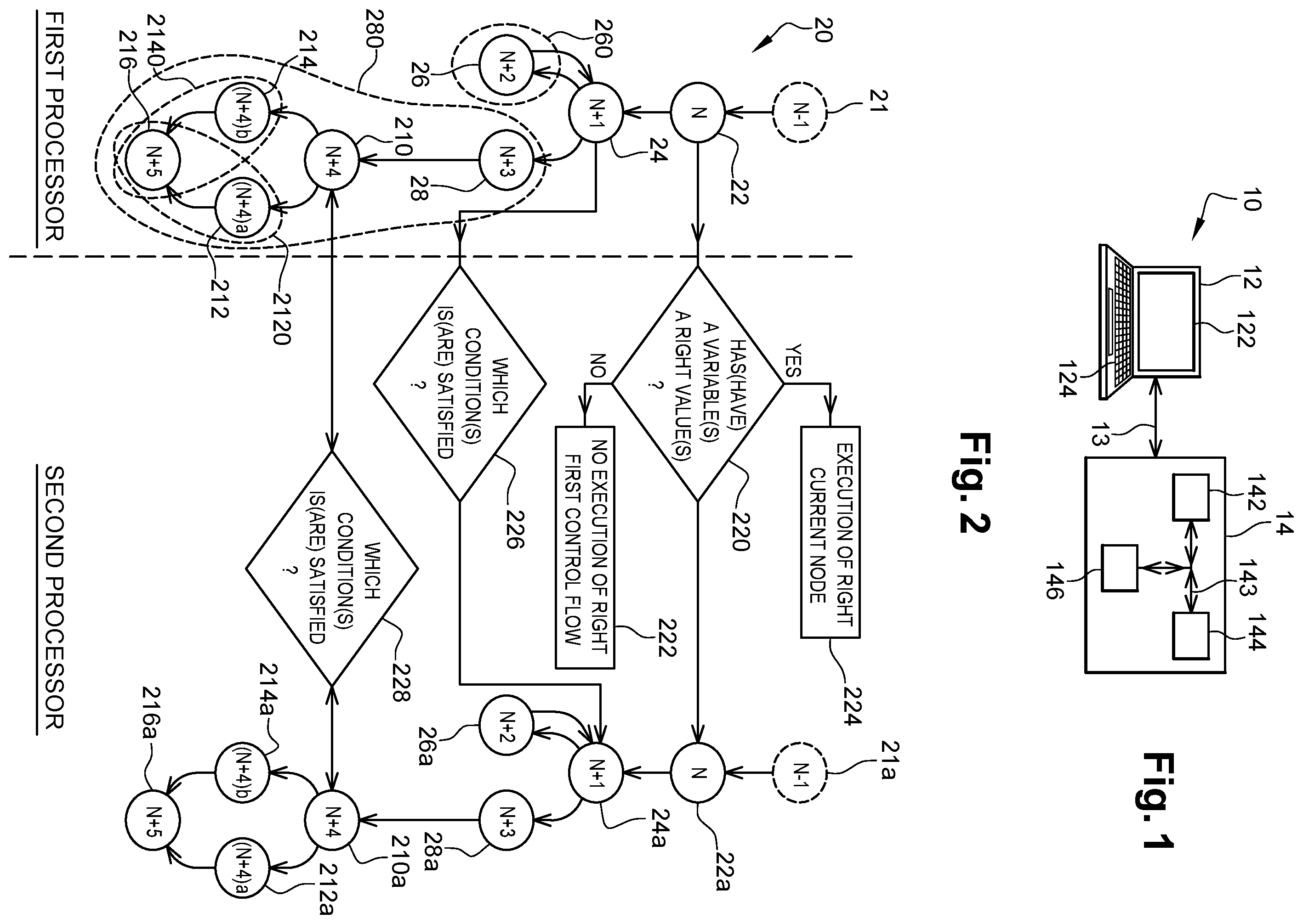 Patent US11847203 — Method, system and device for managing an execution of a program relating to part or all of a first application — Figure 1