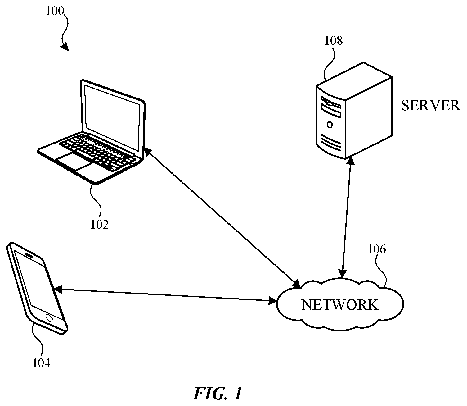 Patent US11847247 — Anonymizing user data provided for server-side operations — Figure 1