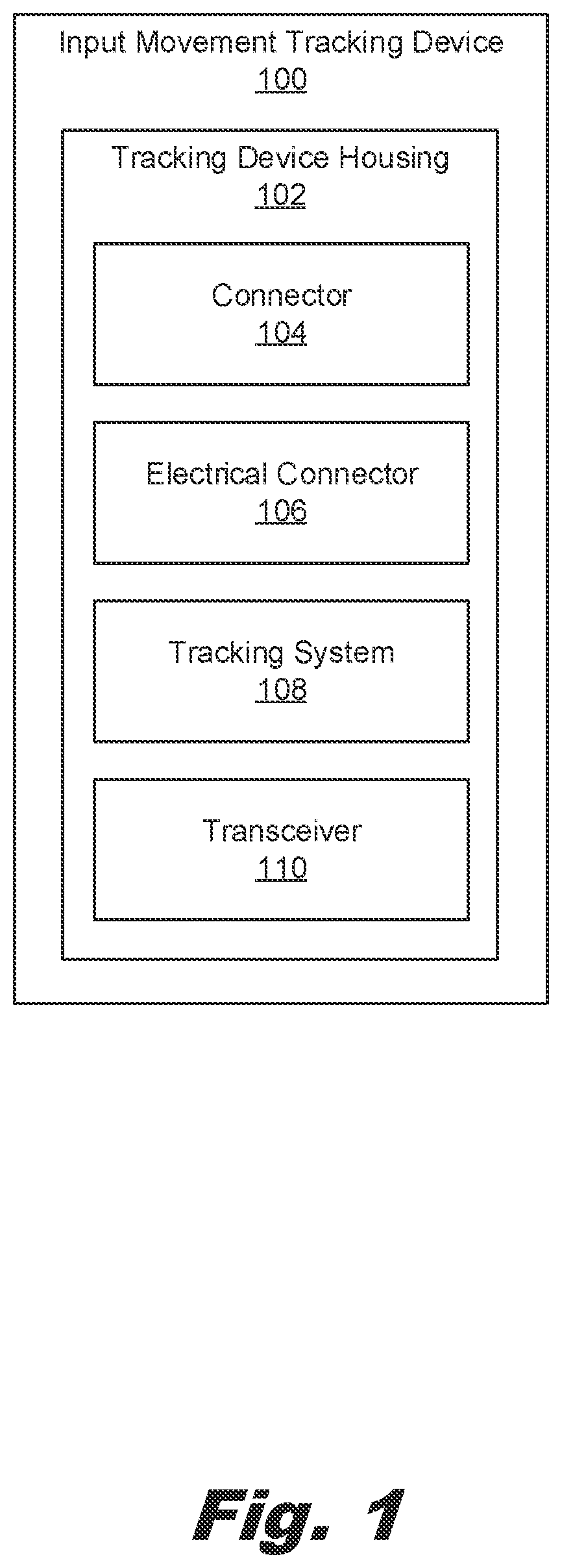Patent US11847267 — Input device tracking systems — Figure 1