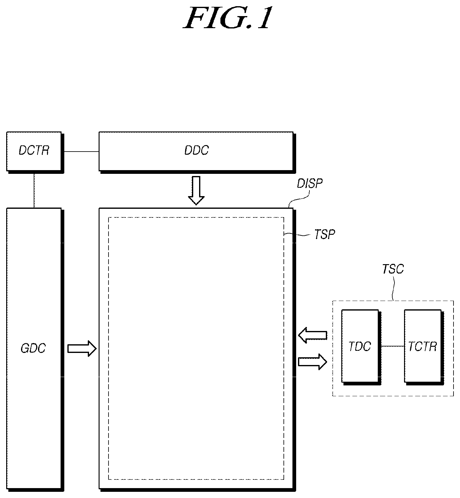 Patent US11847272 Figure 1 – Touch display device