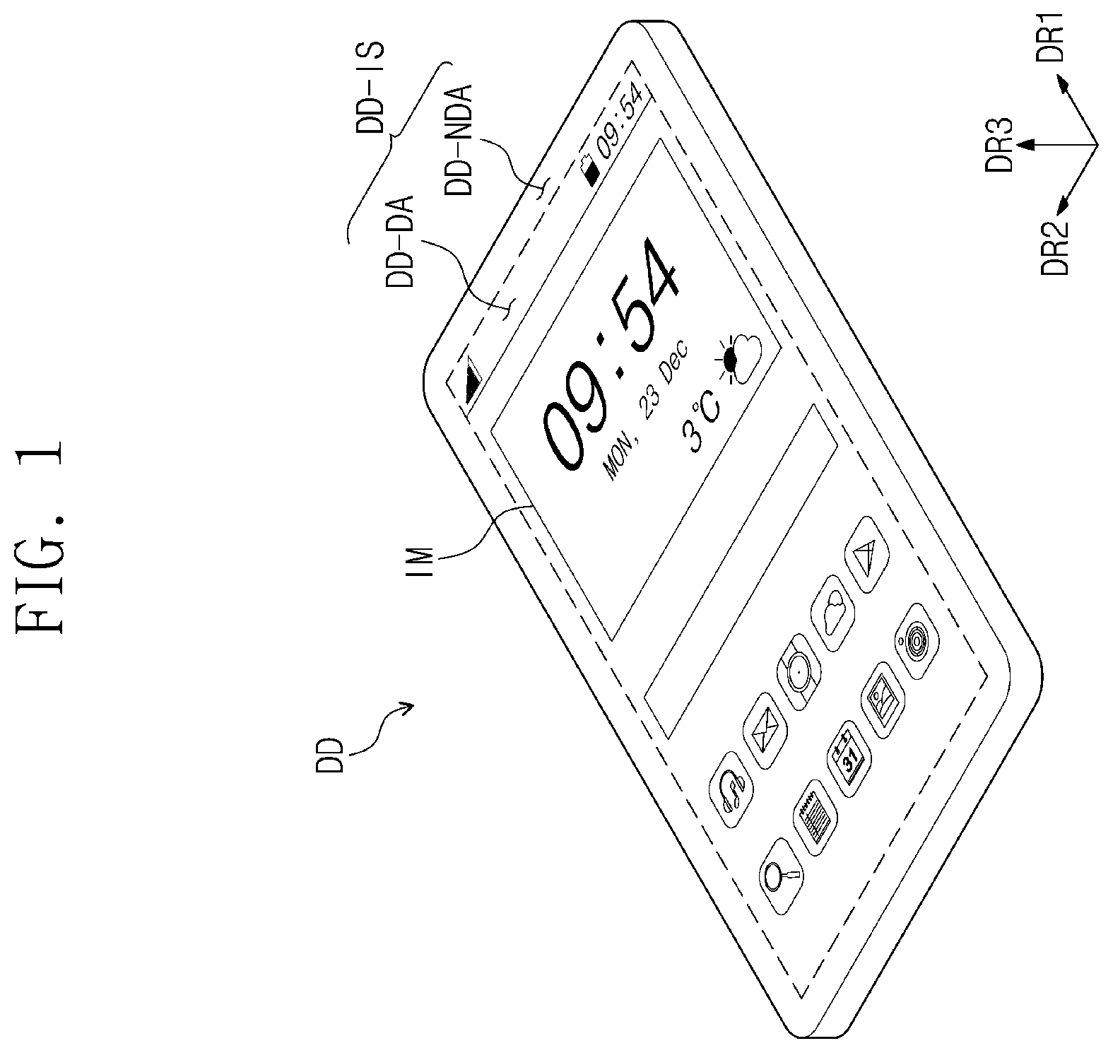 Patent US11847273 — Electronic panel and display device including the same — Figure 1