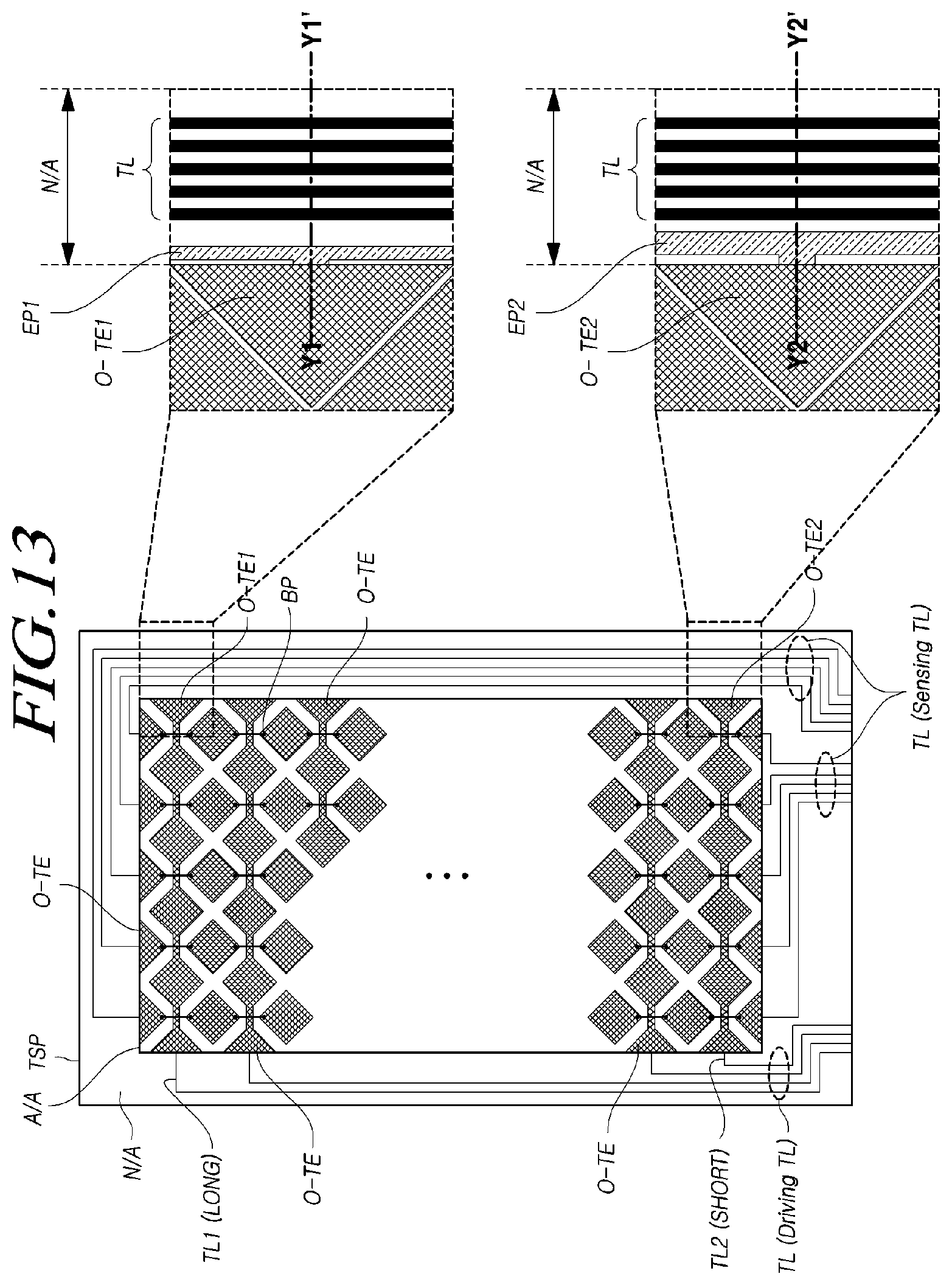 Patent US11847274 Figure 13 – Touch display device and touch panel