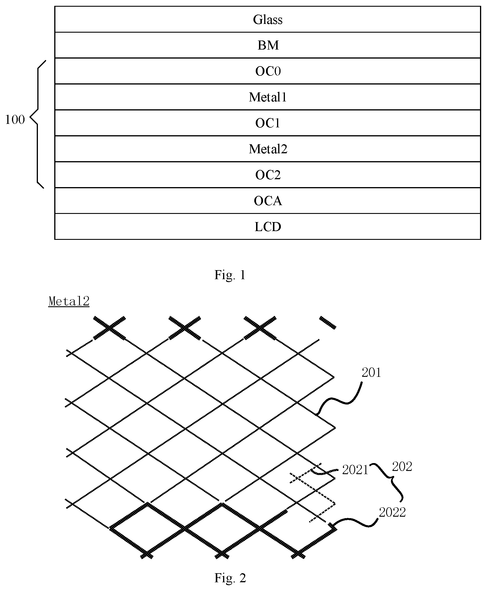 Patent US11847276 — Touch substrate and touch display device — Figure 1