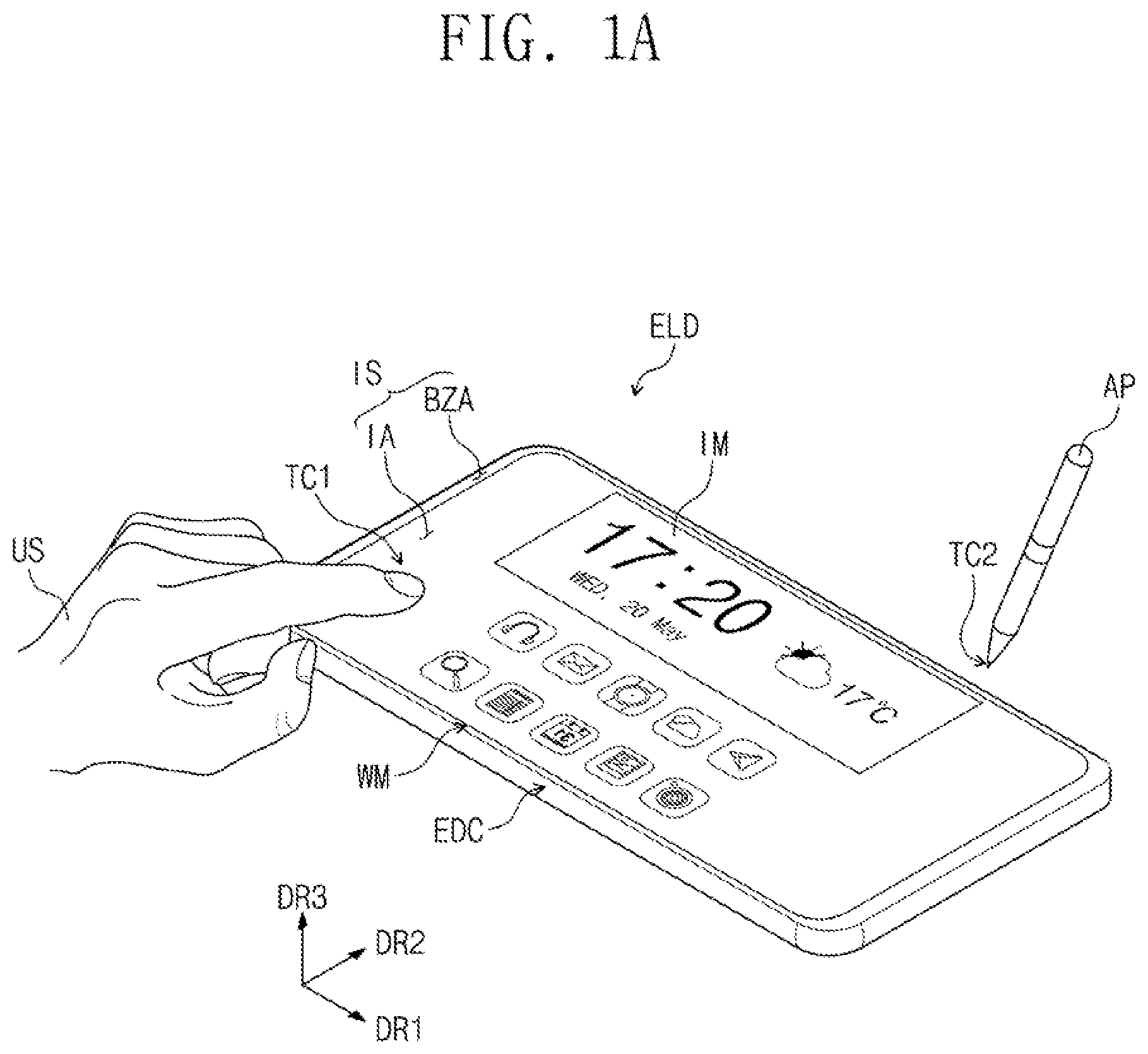 Patent US11847286 — Display device — Figure 1