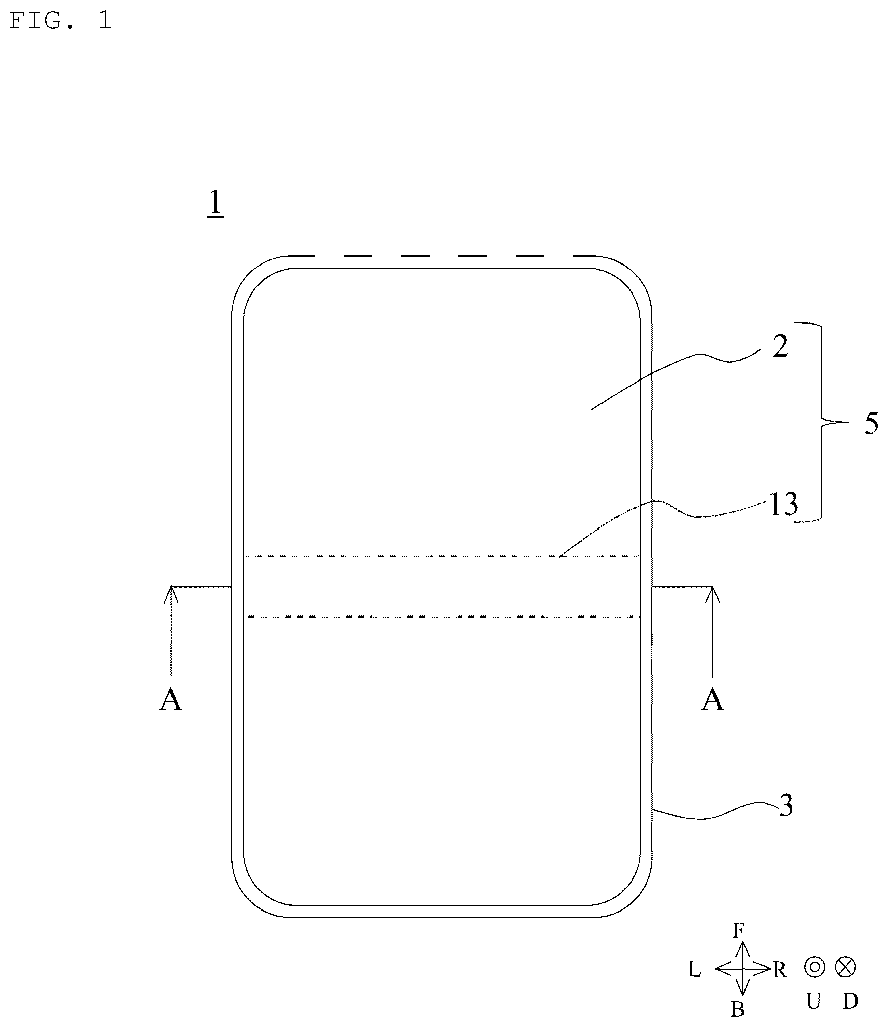Patent US11847289 — Pressing force detection device — Figure 1