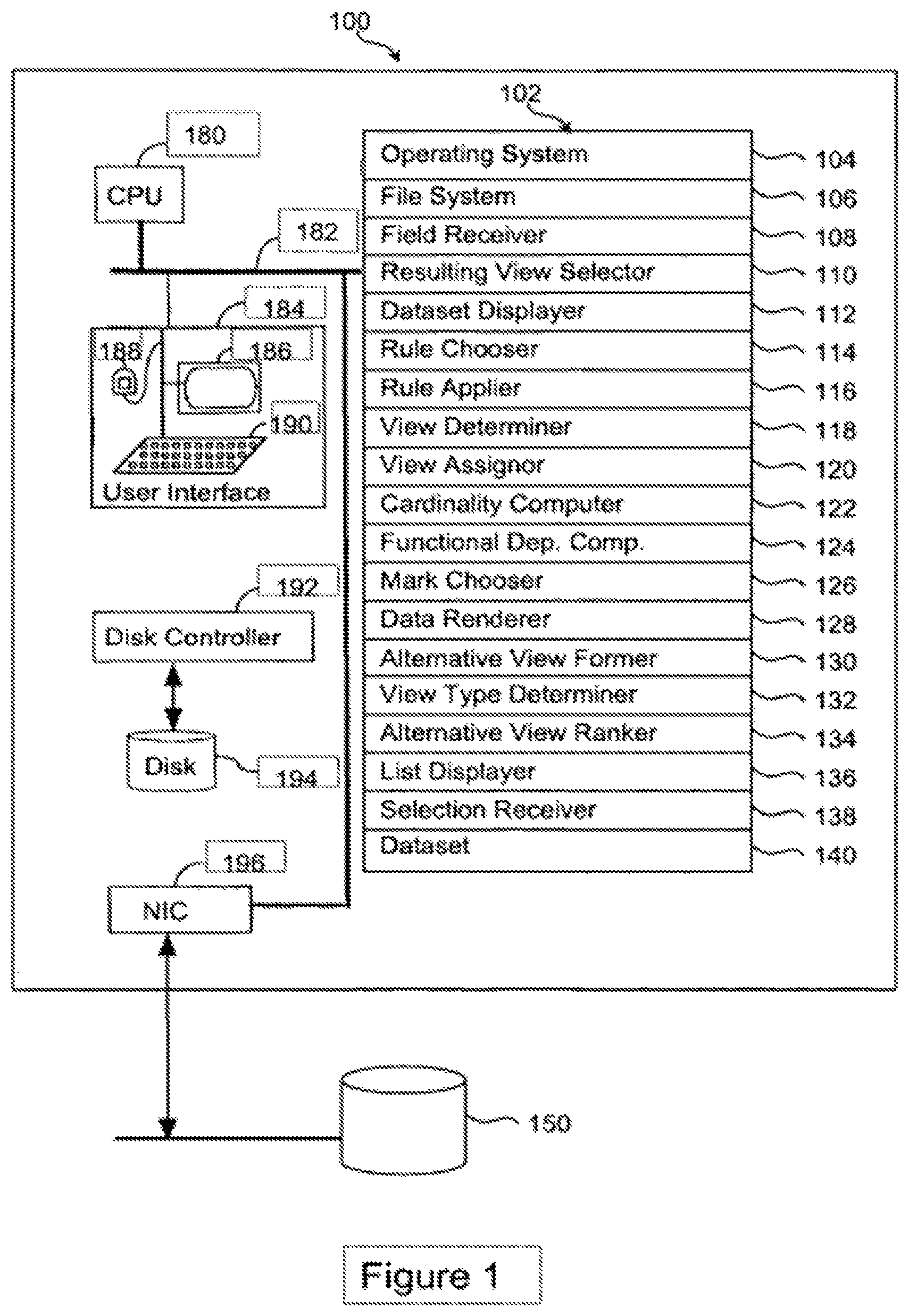 Patent US11847299 Figure 1 – Building a view of a dataset incrementally according to data types of user-selected data fields