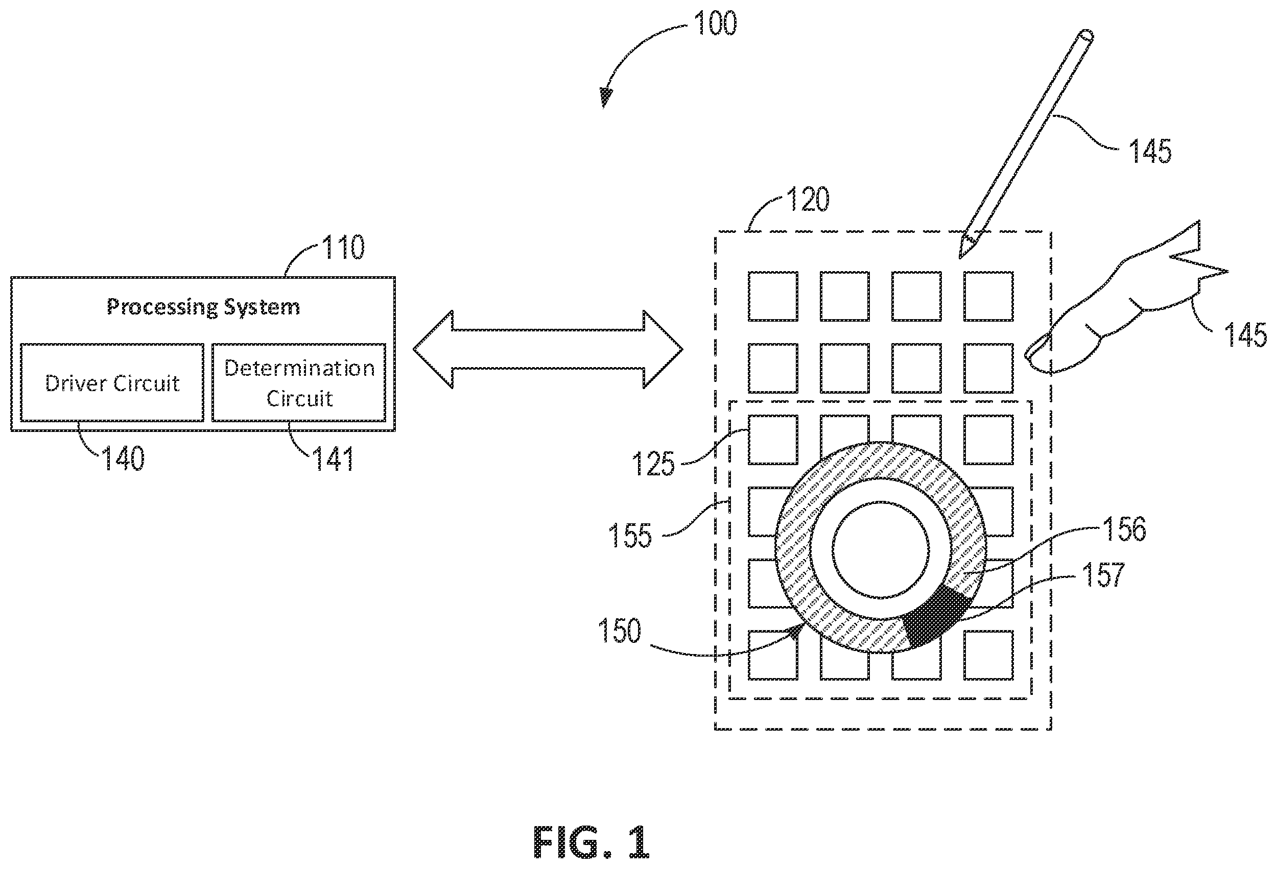 Patent US11847306 — Rotatable interface with angle determination — Figure 1