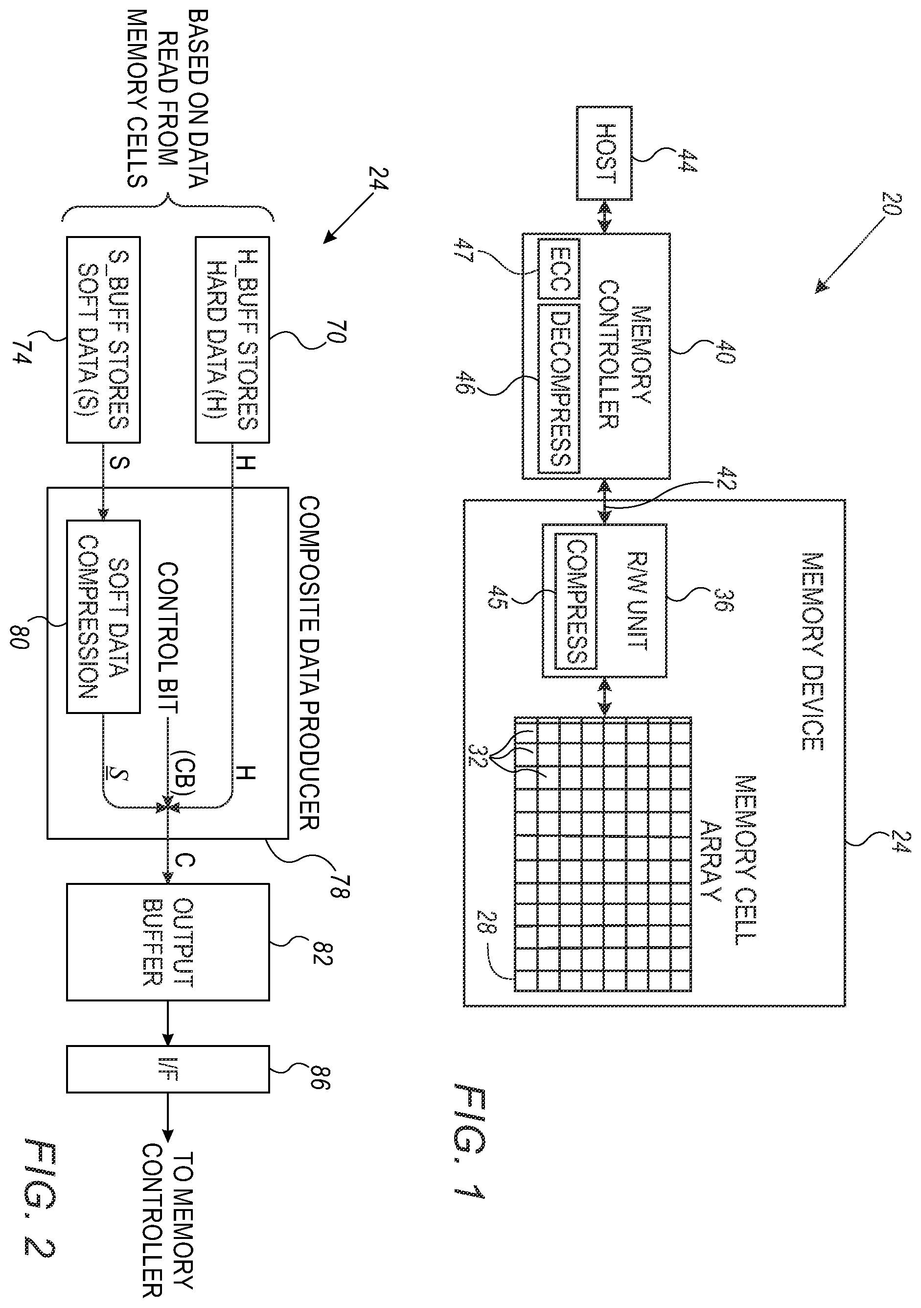 Patent US11847342 — Efficient transfer of hard data and confidence levels in reading a nonvolatile memory — Figure 1