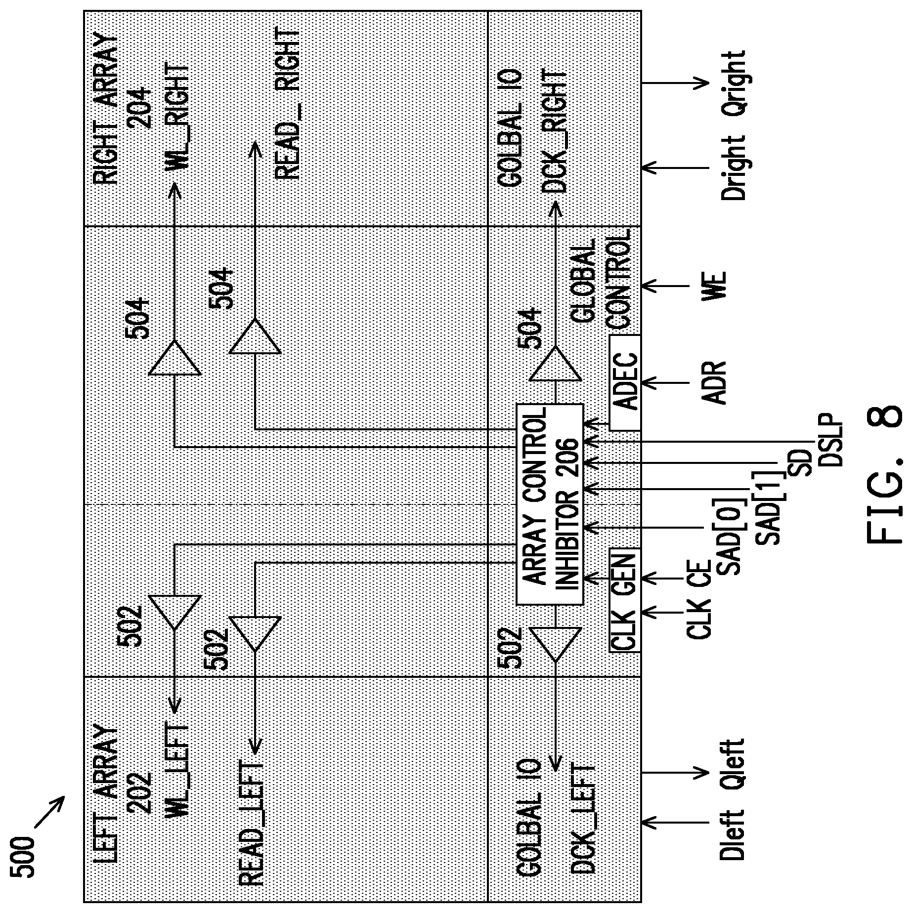 Patent US11847345 Figure 8 – Memory circuit including an array control inhibitor