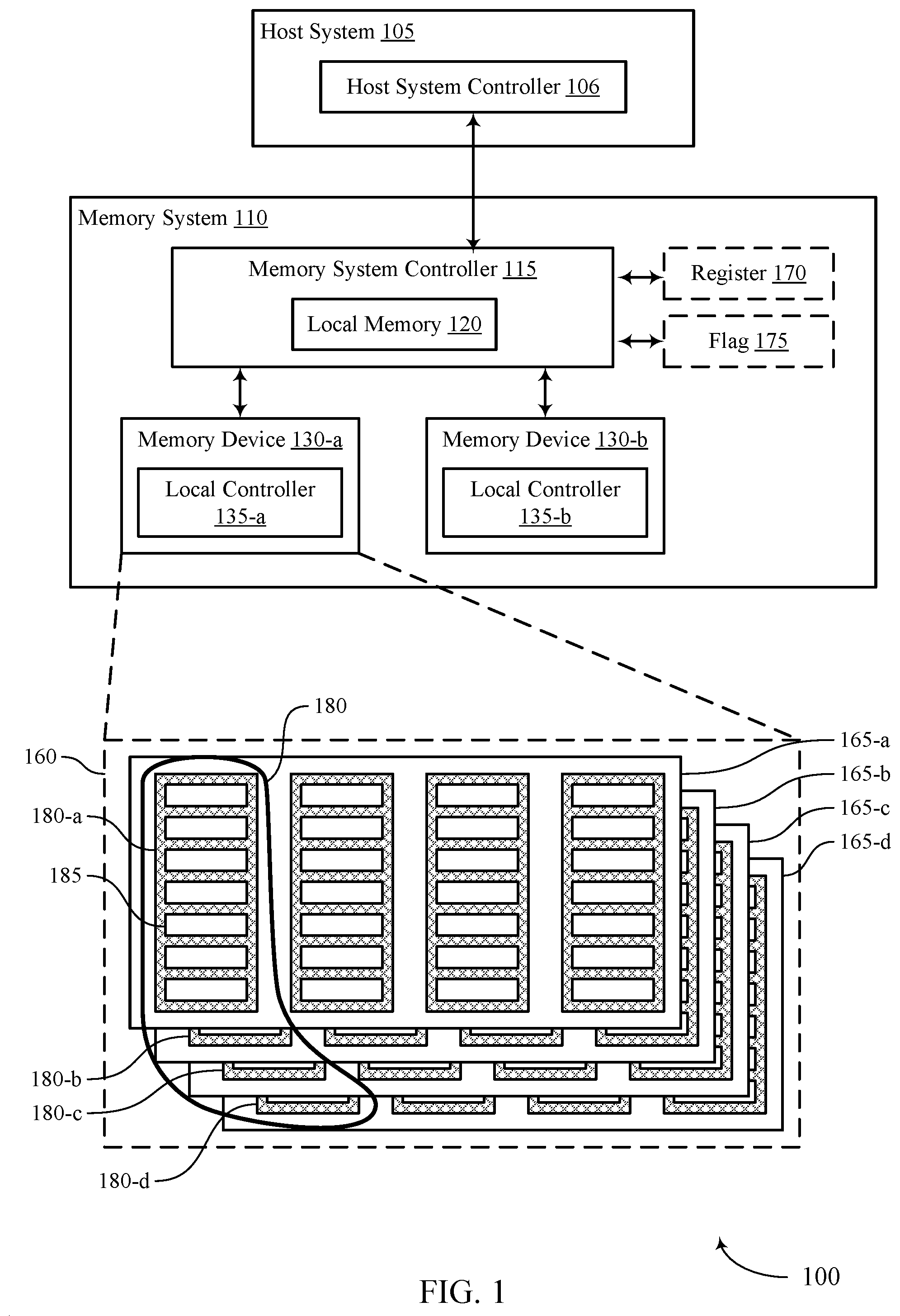 Patent US11847353 — Suspend operation with data transfer to host system — Figure 1