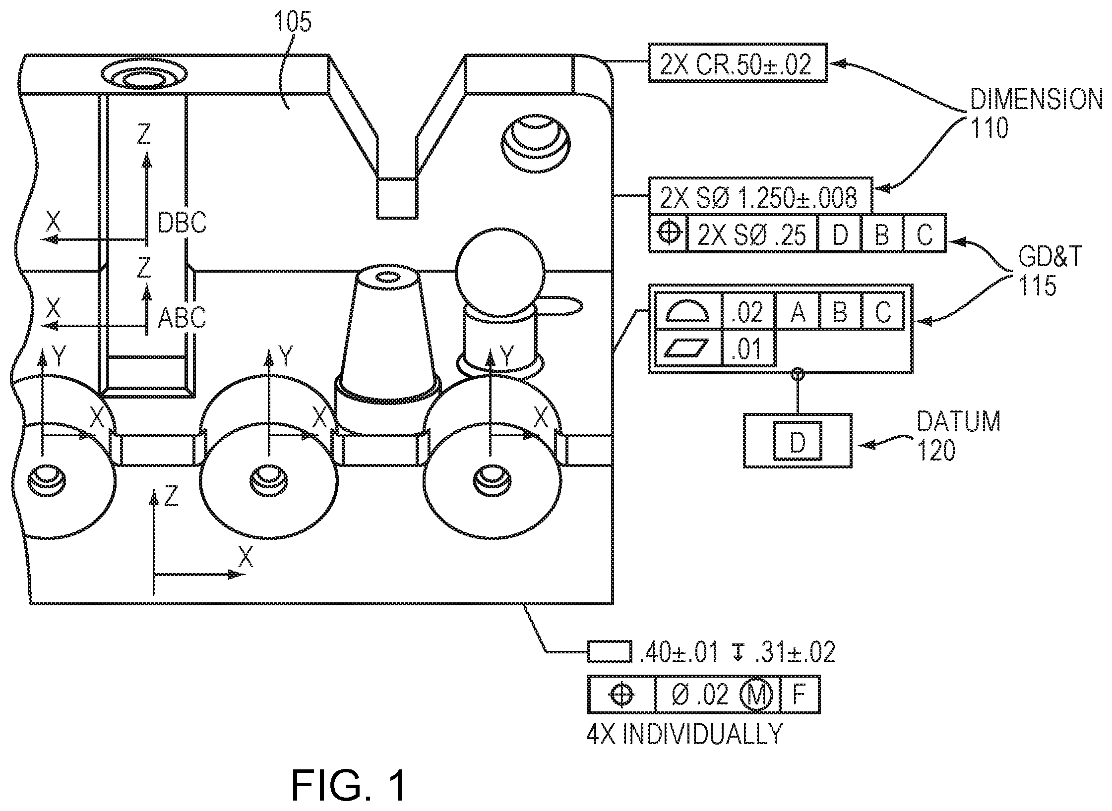 Patent US11847381 — Three-dimensional graphical annotations with semantic attributes — Figure 1