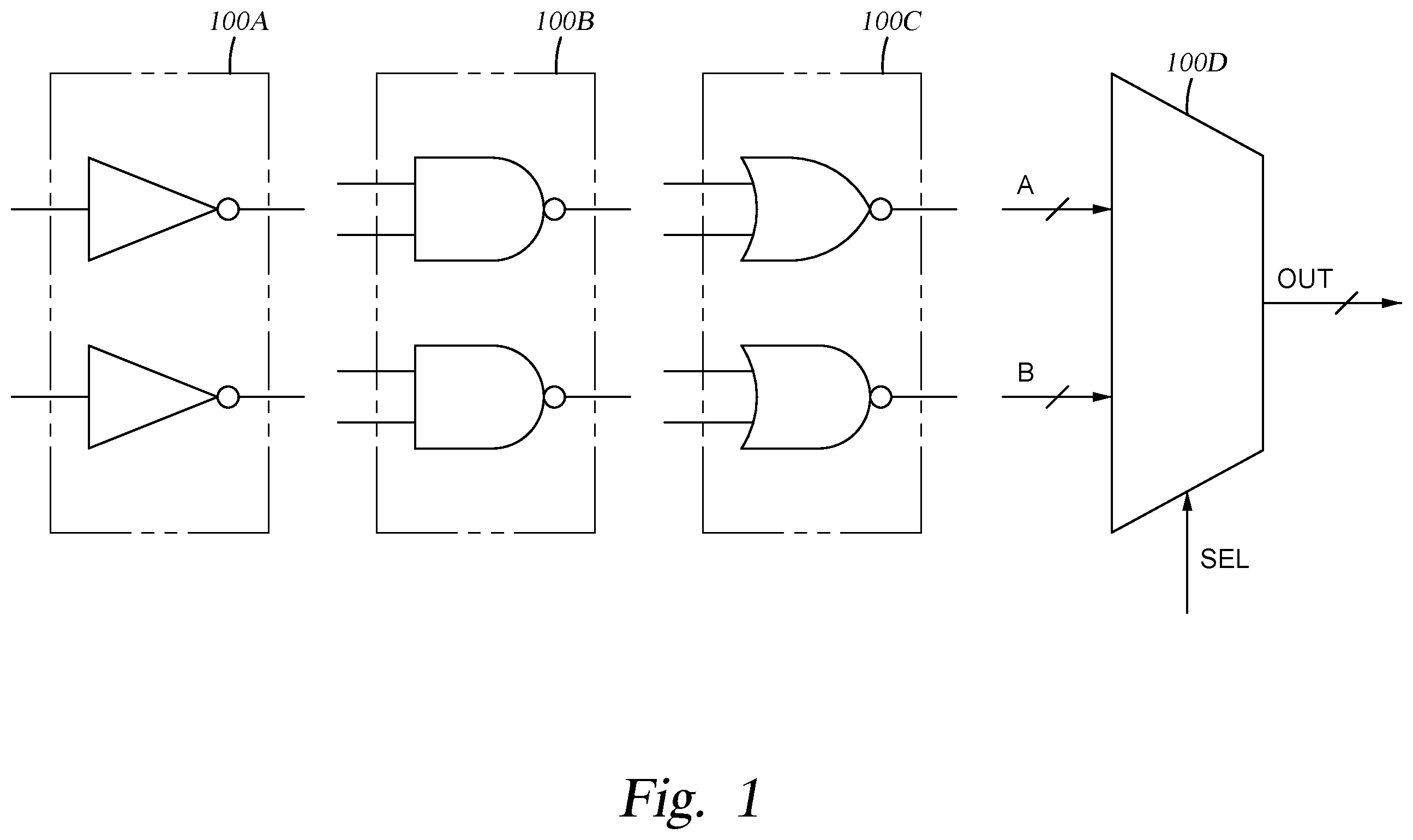 Patent US11847396 — Integrated circuit design using multi-bit combinational cells — Figure 1
