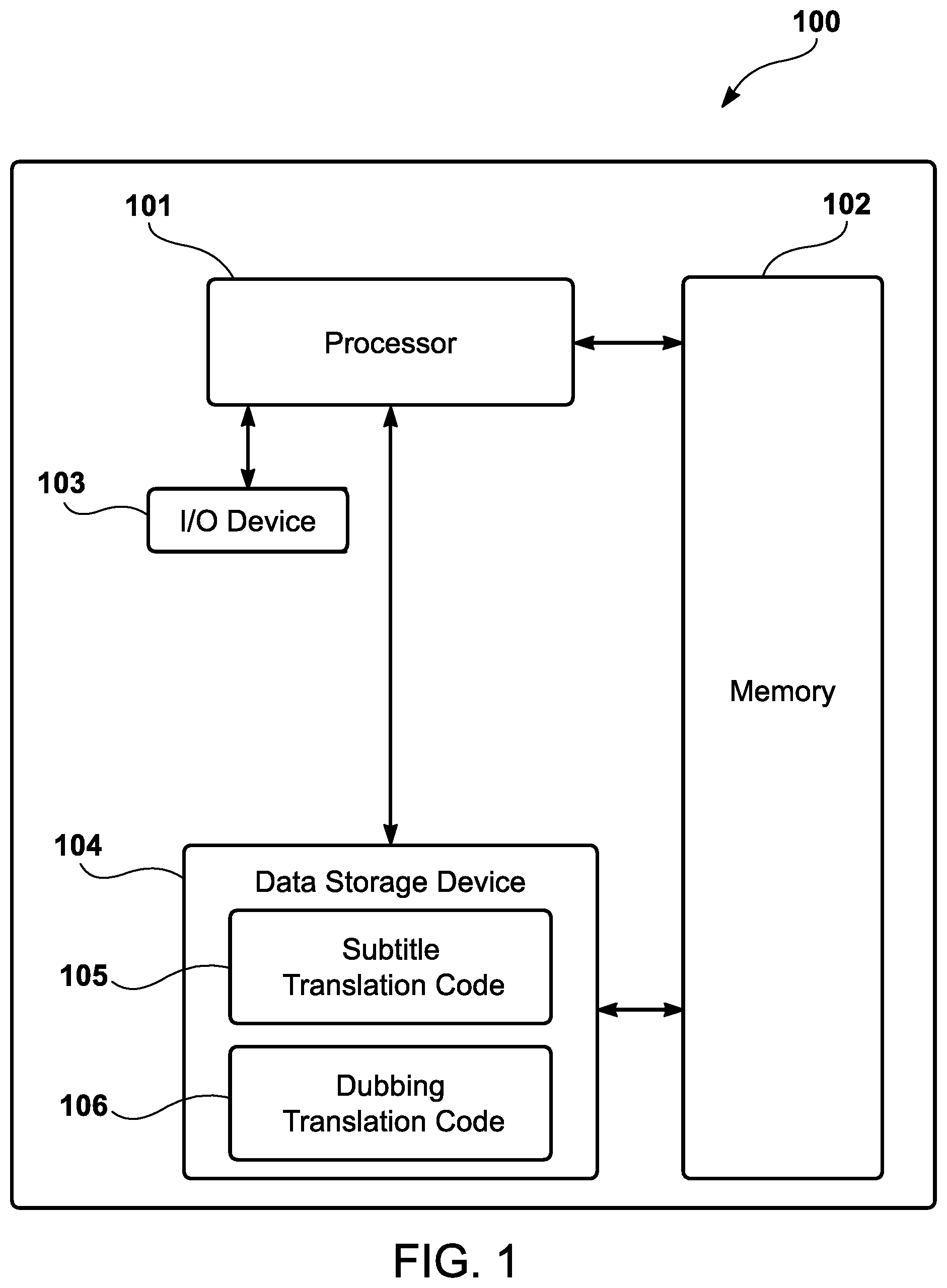 Patent US11847425 — Machine translation system for entertainment and media — Figure 1
