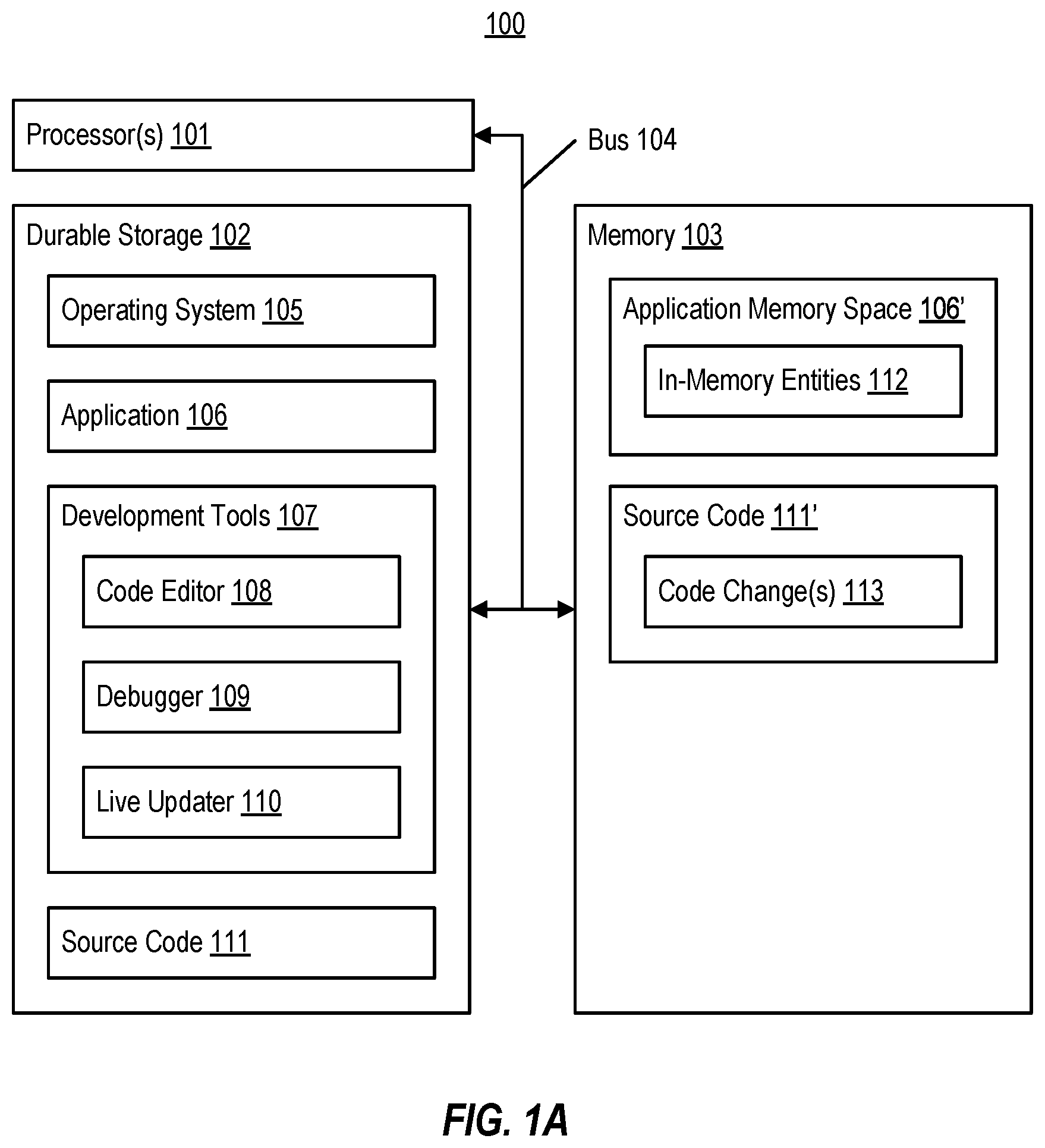 Patent US11847433 — Source code editing combining edit and continue with hot reload — Figure 1