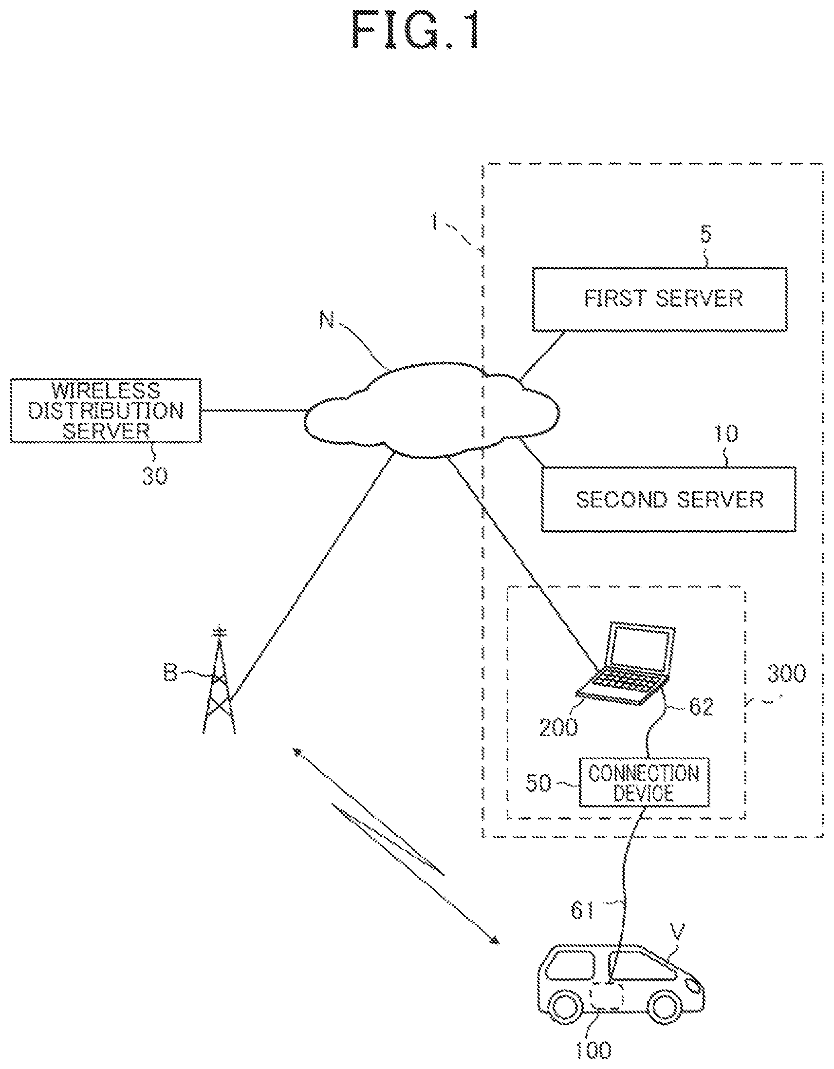 Patent US11847440 — Vehicle program update management system, reprogramming terminal, and vehicle program update management method — Figure 1