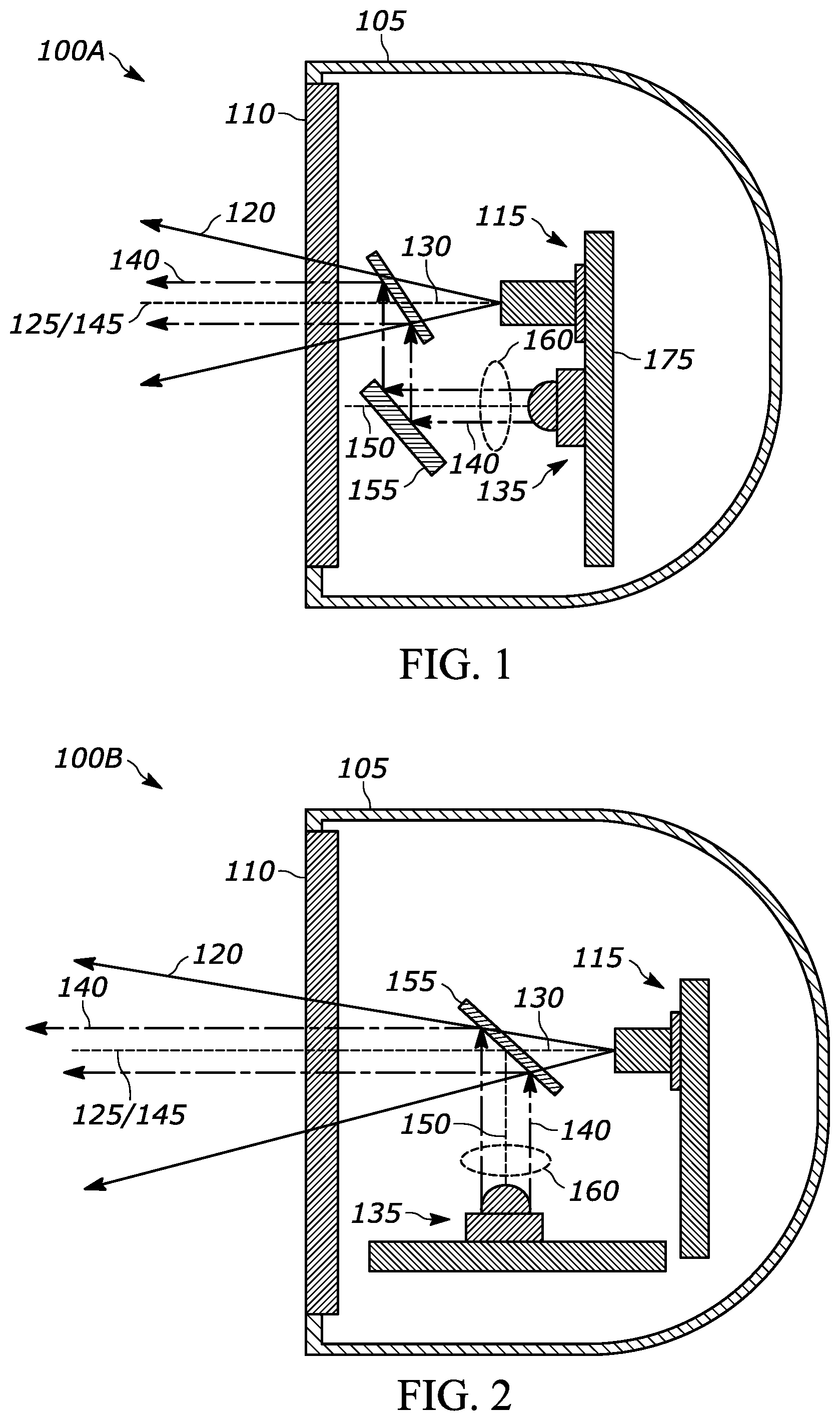 Patent US11847525 — Barcode reader with transflective mirror — Figure 1