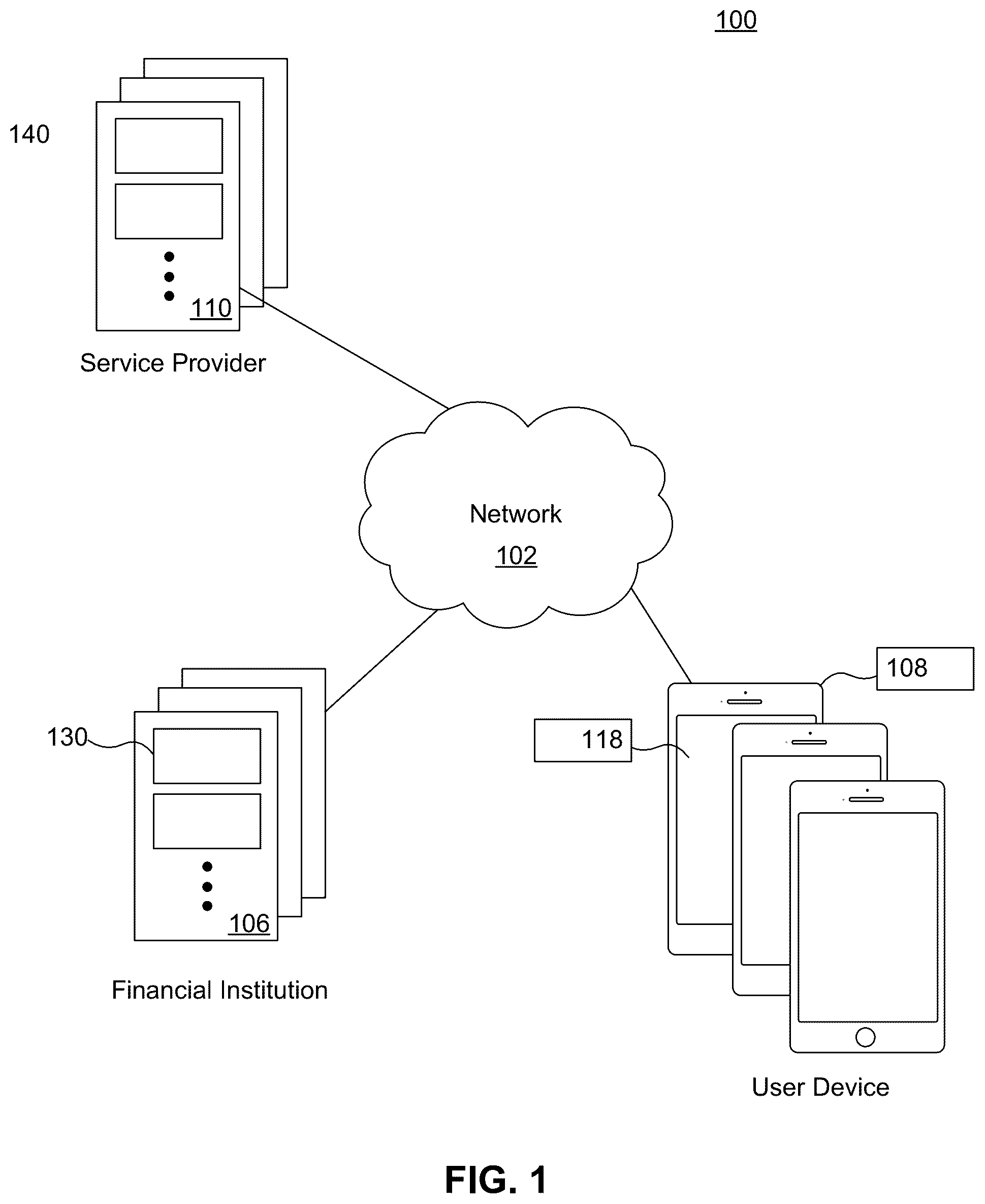 Patent US11847581 — Systems and methods for managing a financial account in a low-cash mode — Figure 1