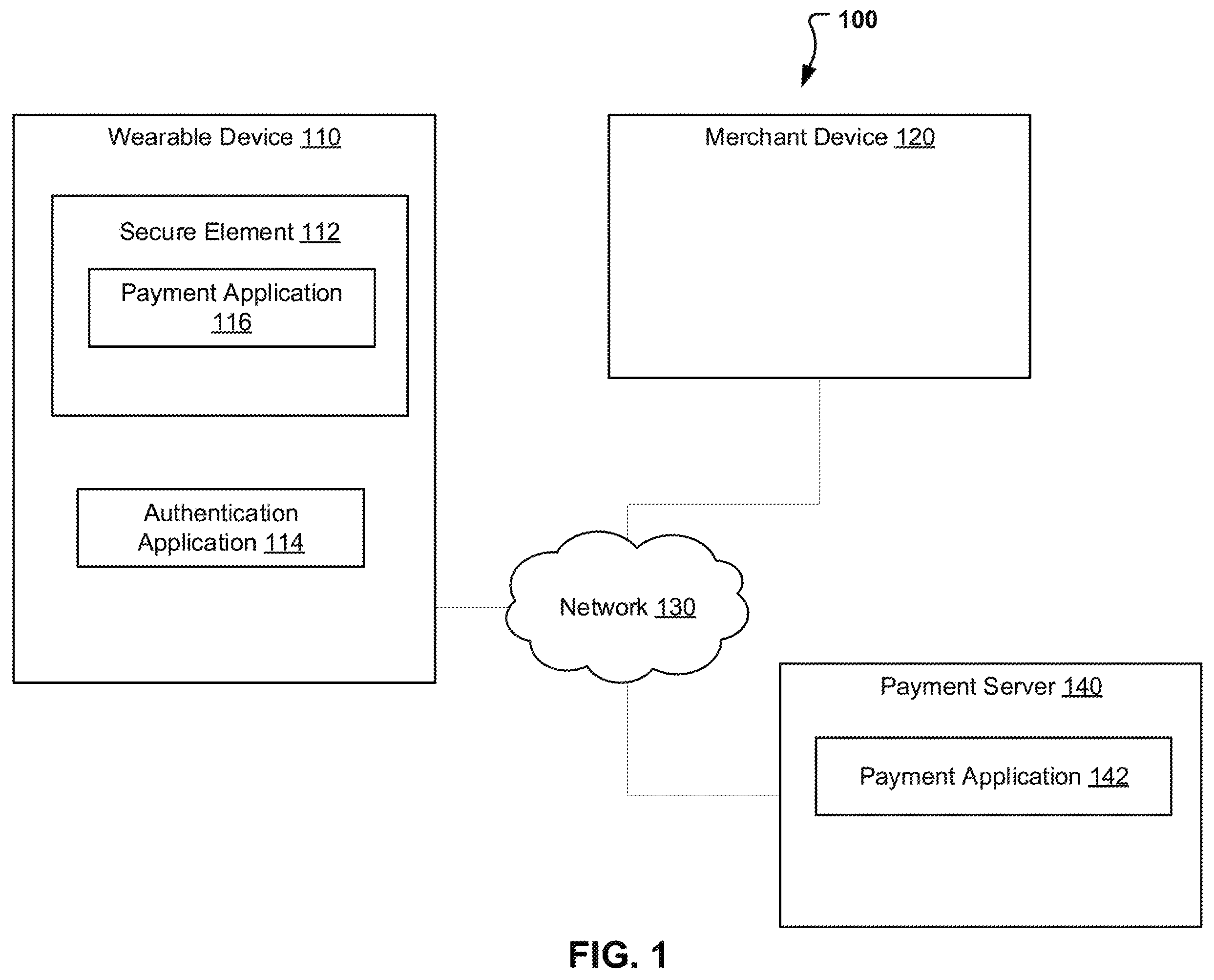 Patent US11847630 — Wearable payment device — Figure 1