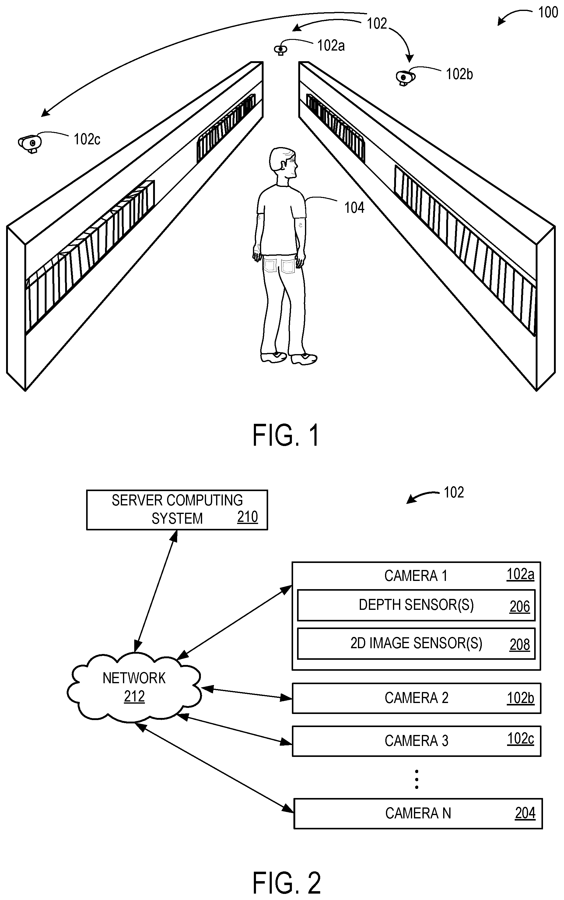 Patent US11847796 — Calibrating cameras using human skeleton — Figure 1