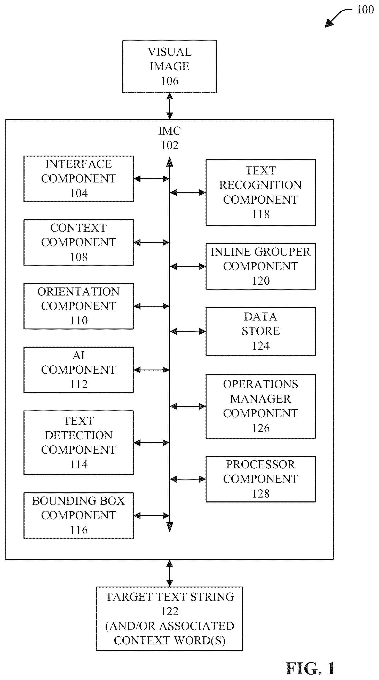 Patent US11847806 — Information extraction from images using neural network techniques and anchor words — Figure 1