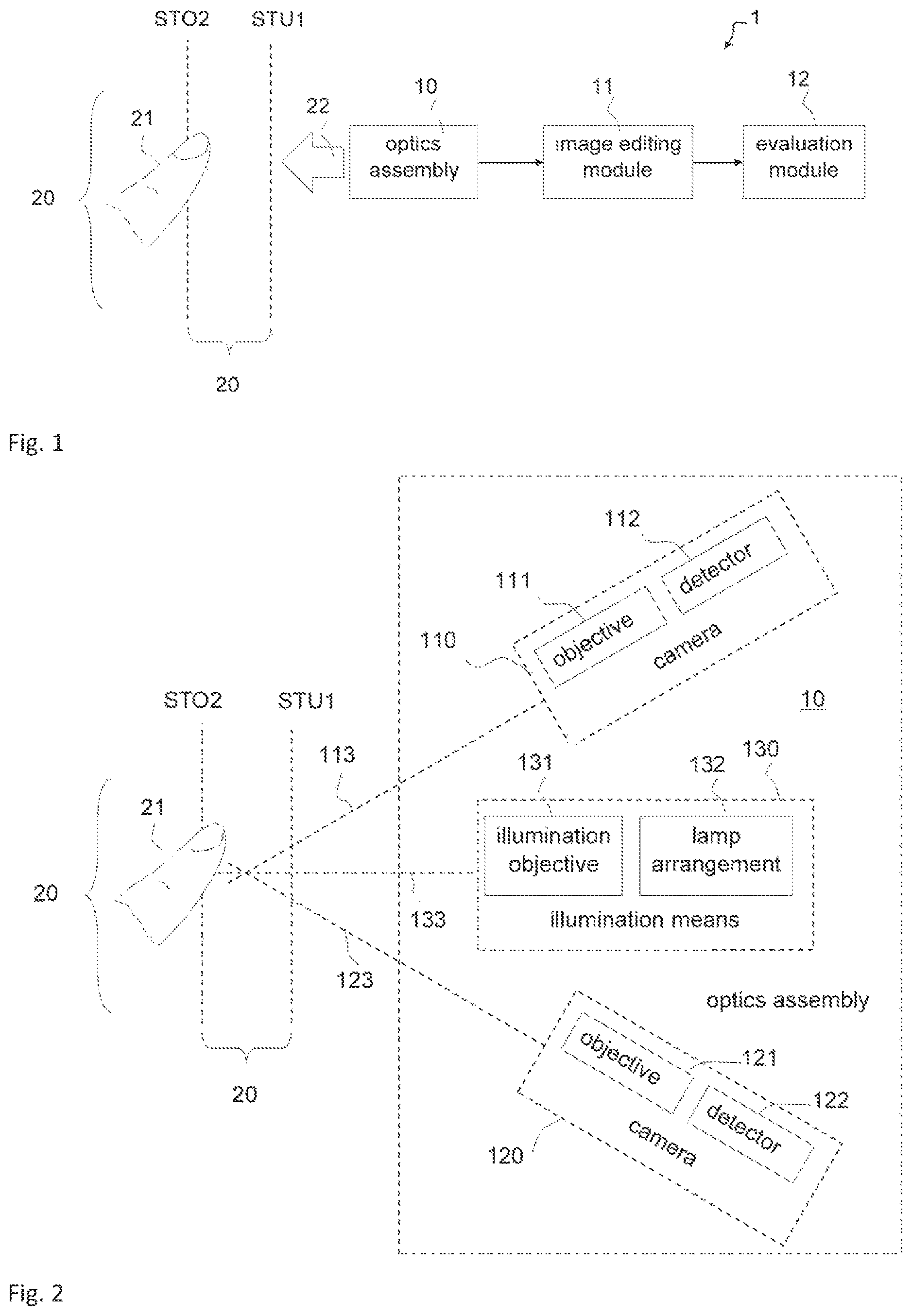 Patent US11847853 — Device for optical imaging of features of a hand — Figure 1