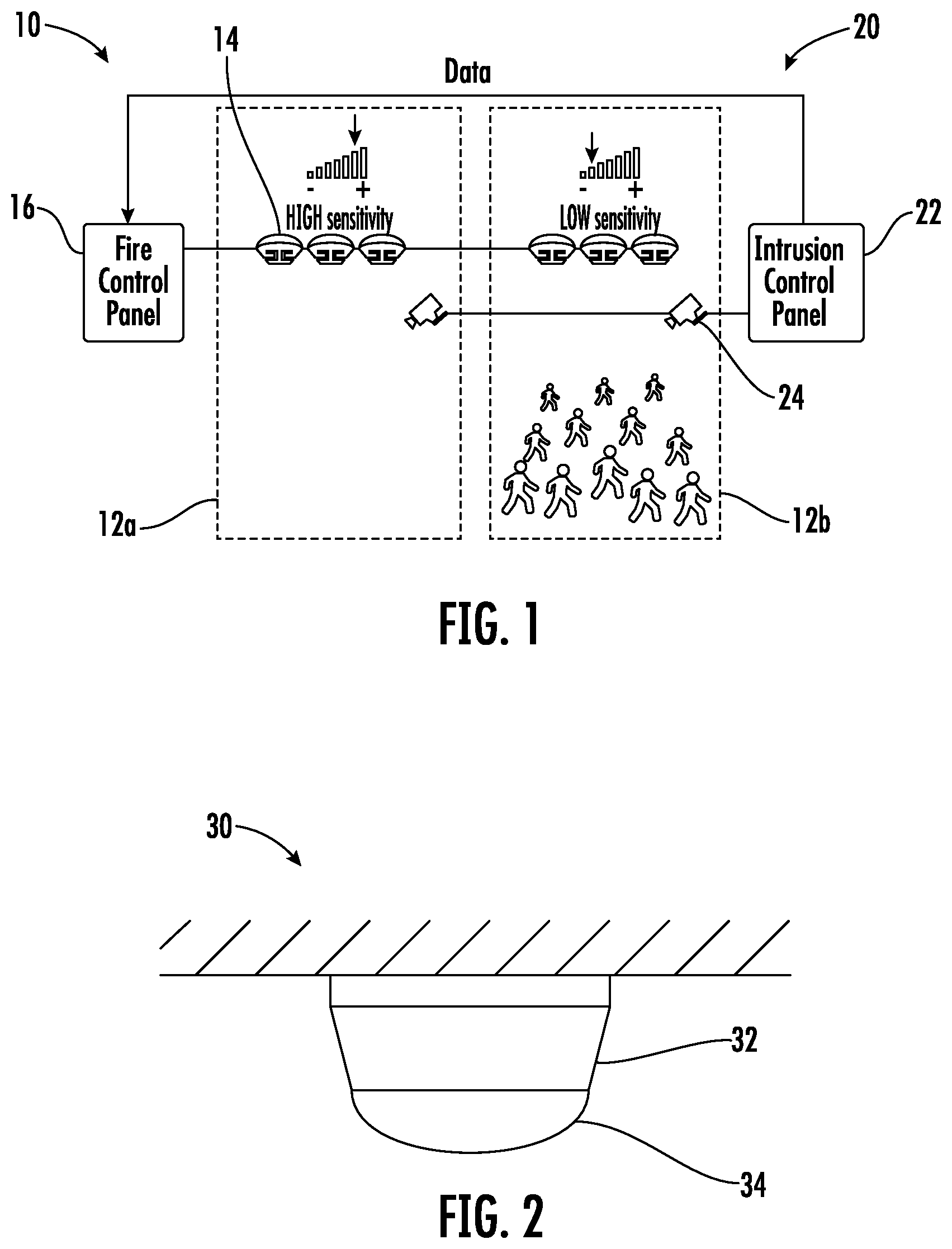 Patent US11847898 — Adaptive fire detection — Figure 1