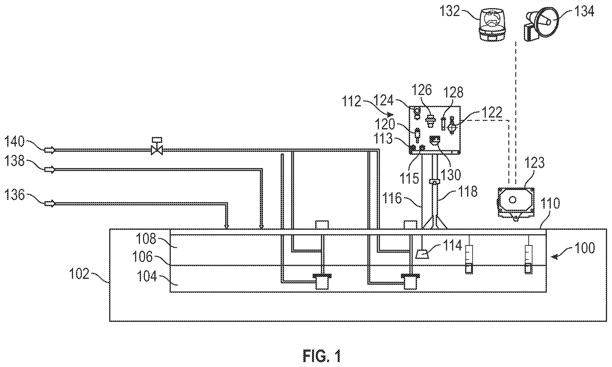 Patent US11847899 Figure 1 – Sumps gas monitoring system