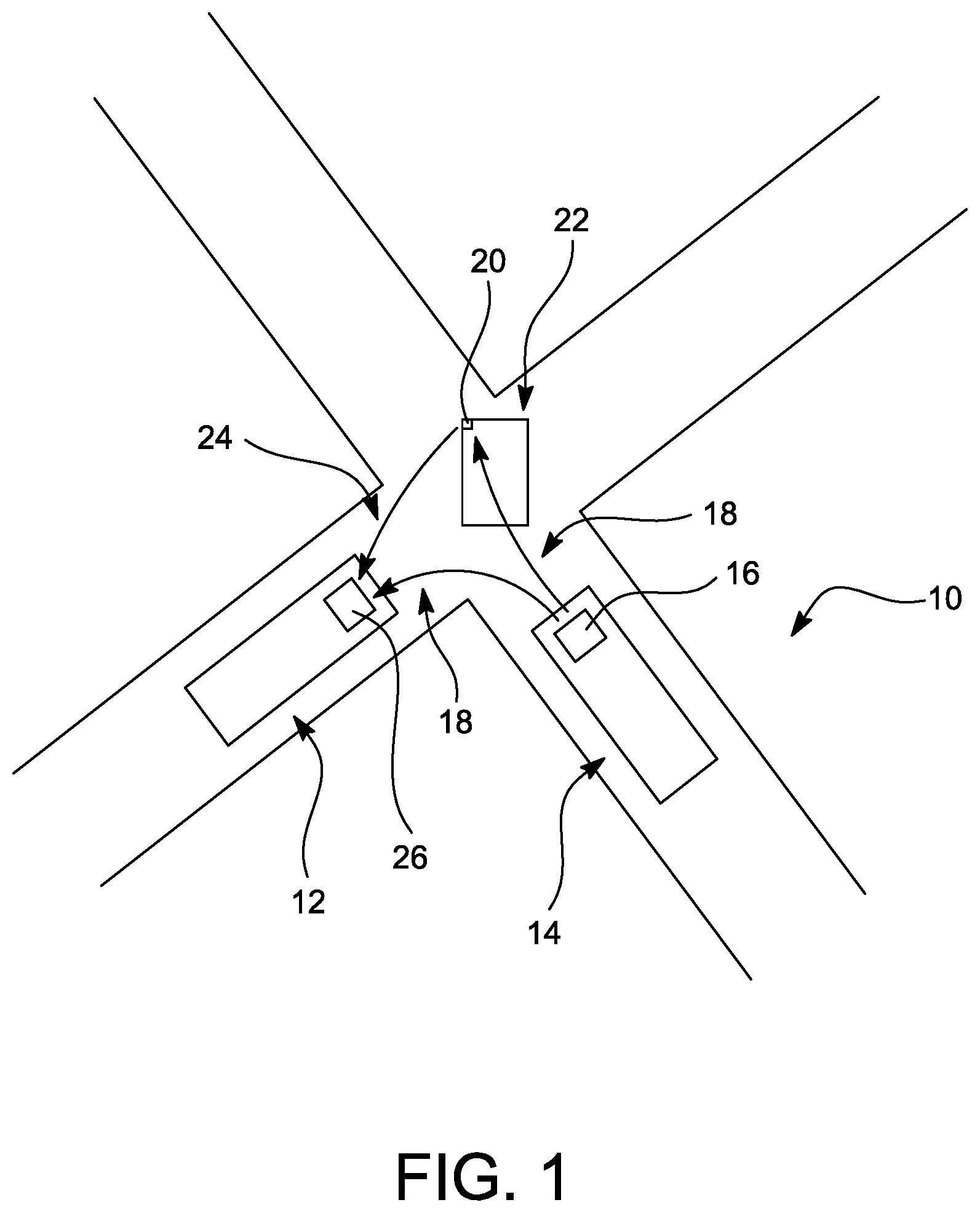 Patent US11847910 — Emergency vehicle alert system — Figure 1