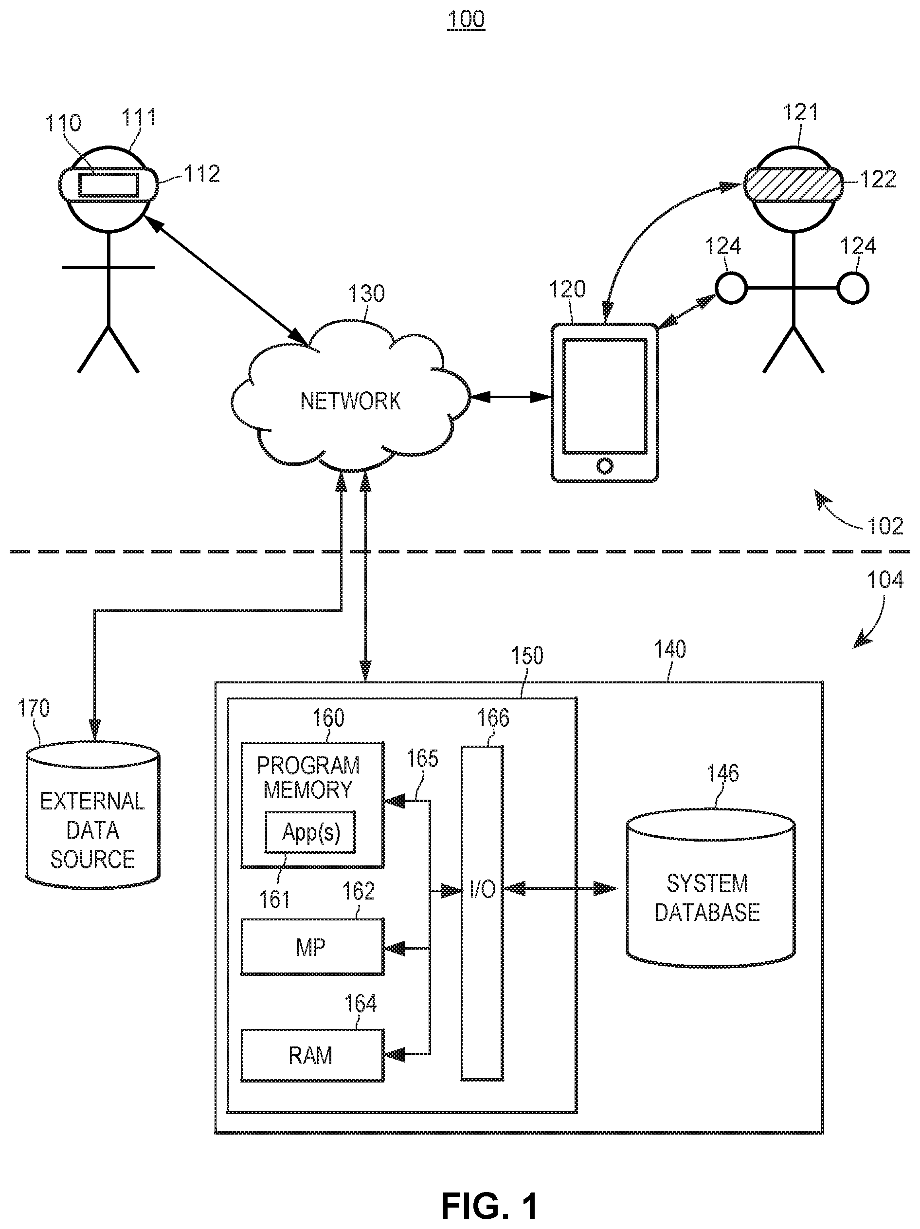 Patent US11847937 — Virtual multi-property training environment — Figure 1