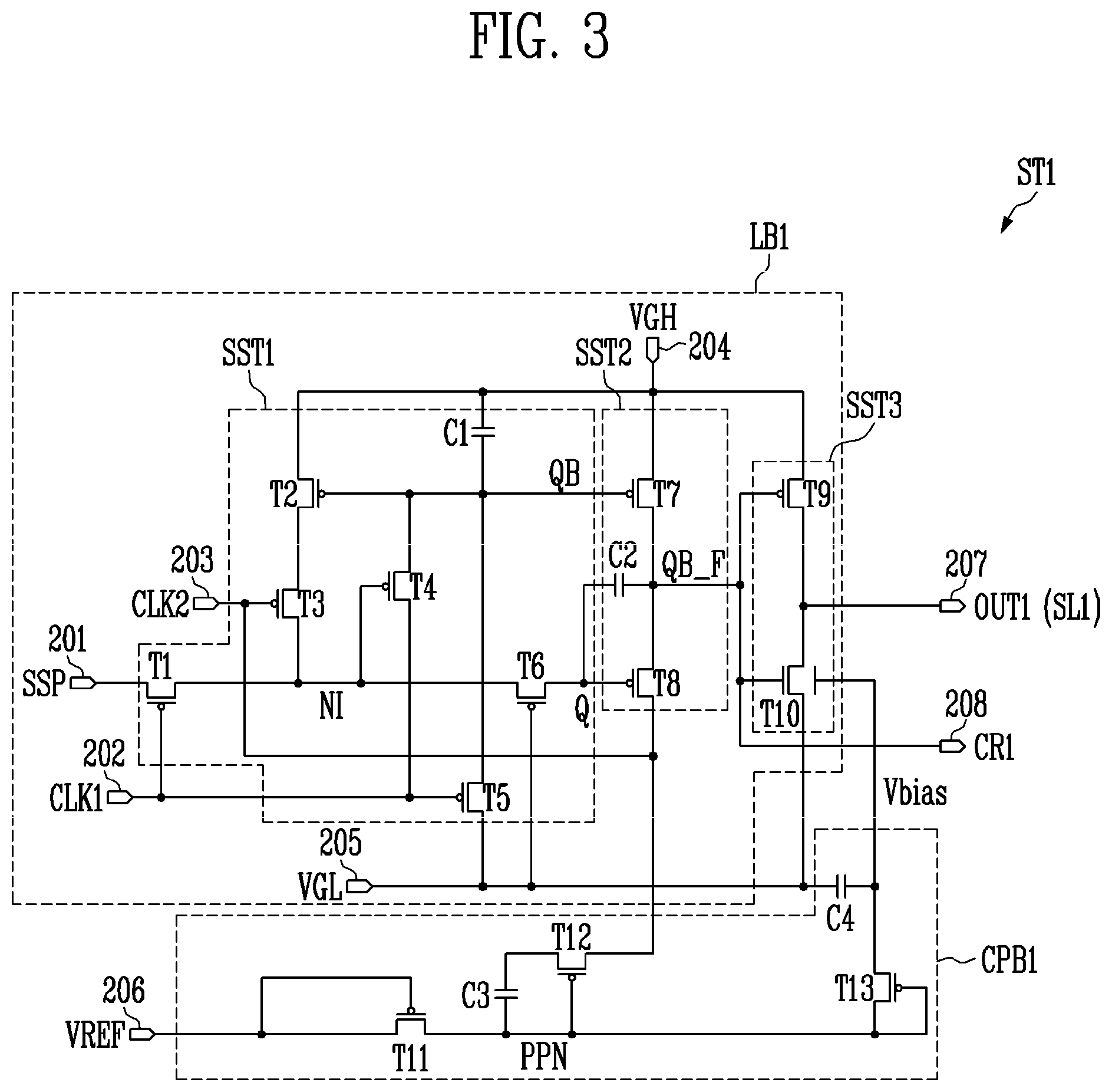 Patent US11847956 Figure 3 – Scan driver