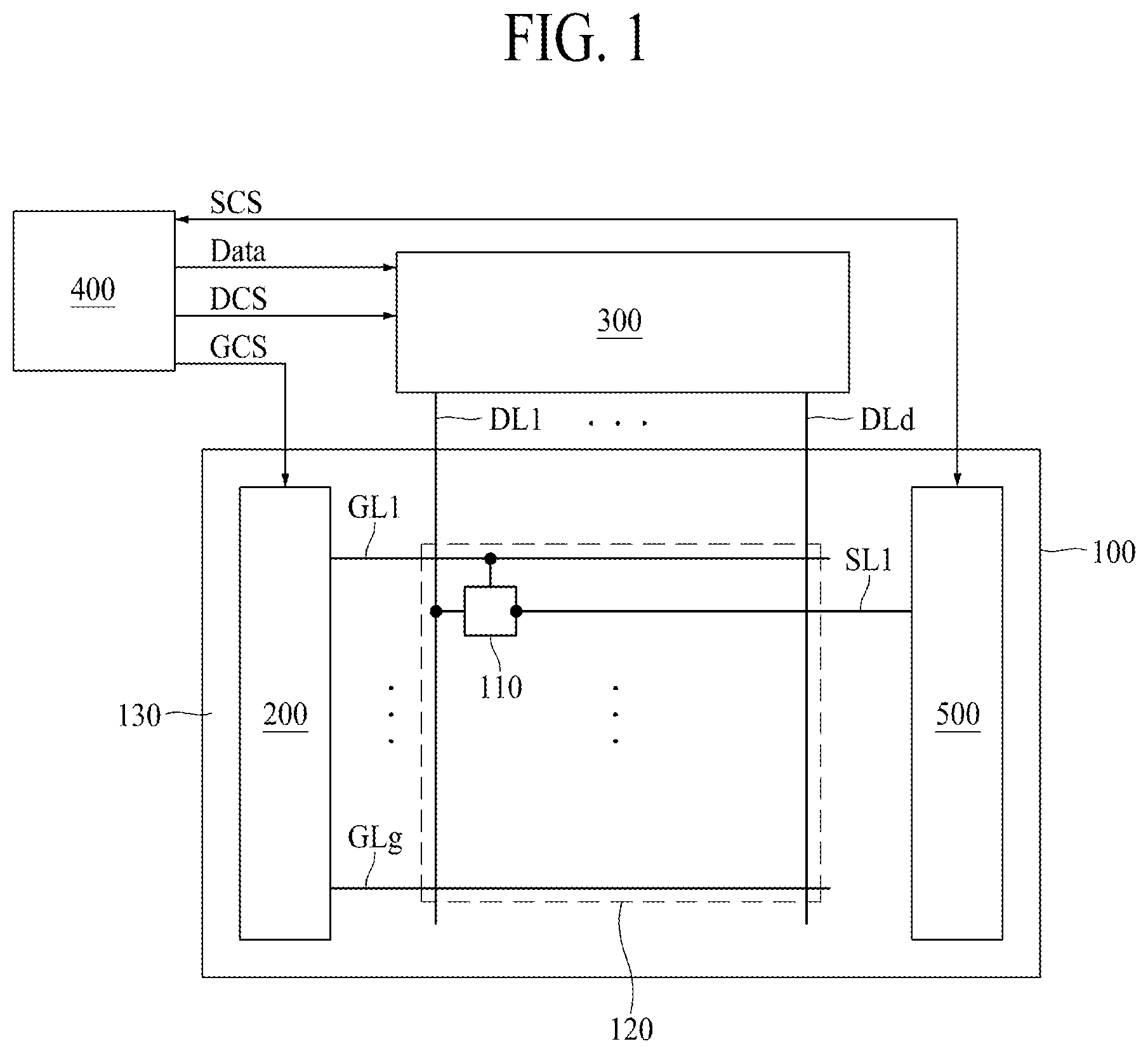 Patent US11847958 — Light emitting display panel and light emitting display apparatus using the same — Figure 1