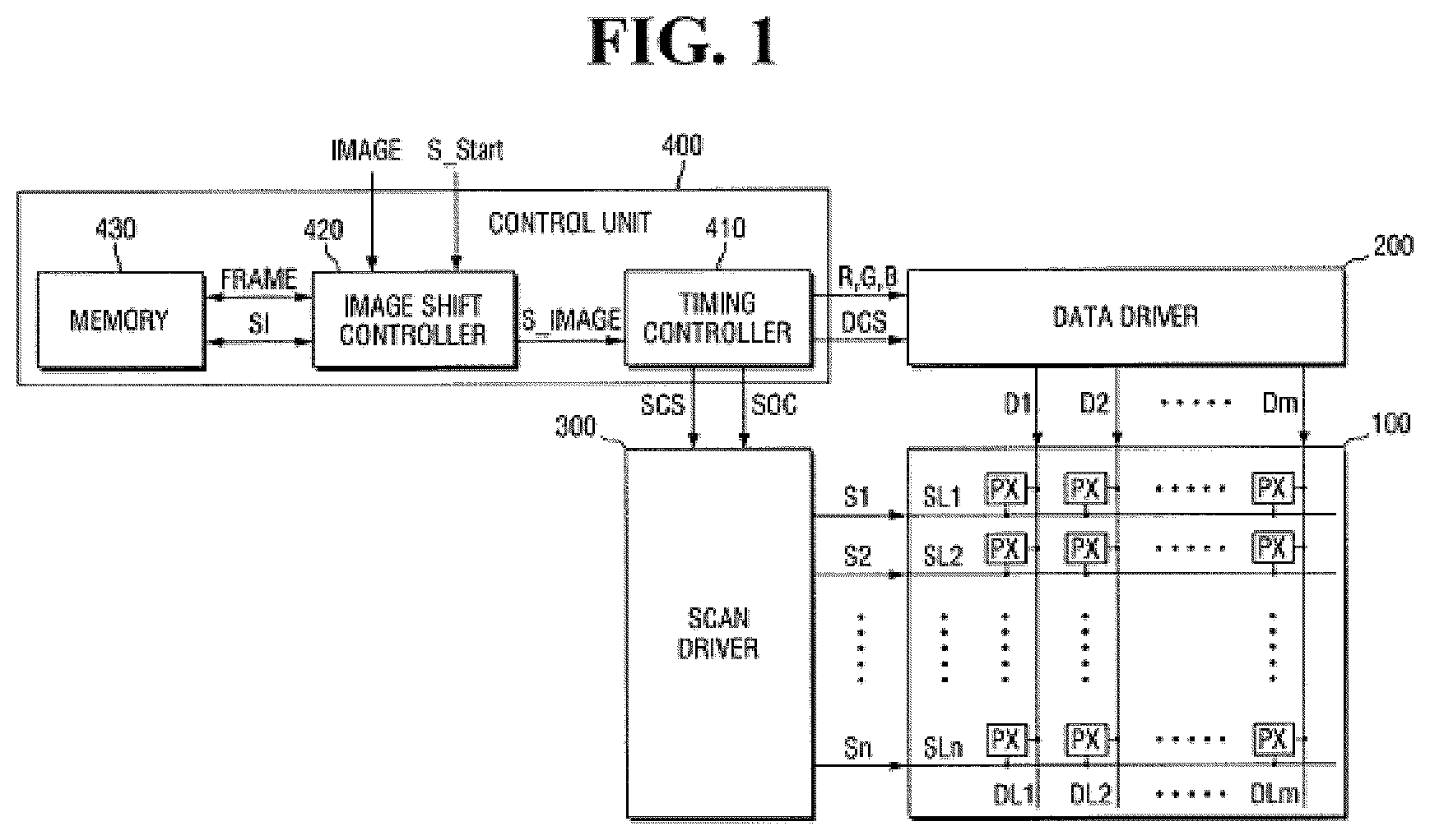 Patent US11847996 — Display device with image shift — Figure 1