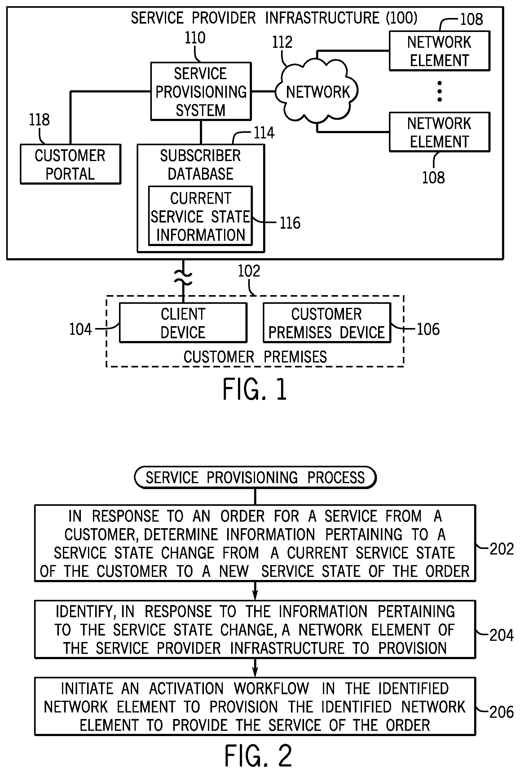 Patent US11854061 — Service provisioning — Figure 1