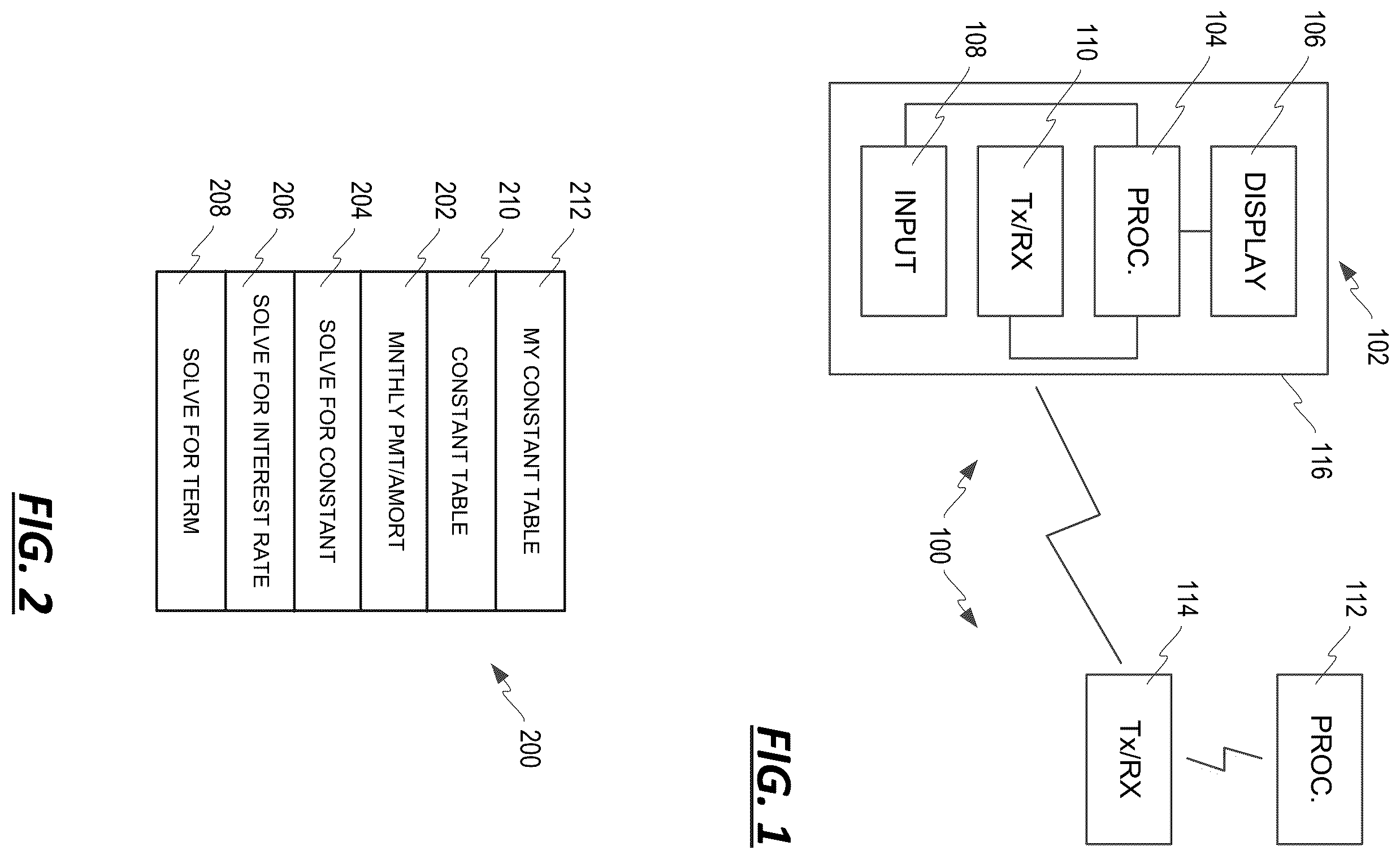 Patent US11854076 — Specialized calculator with graphical element and user interfaces — Figure 1