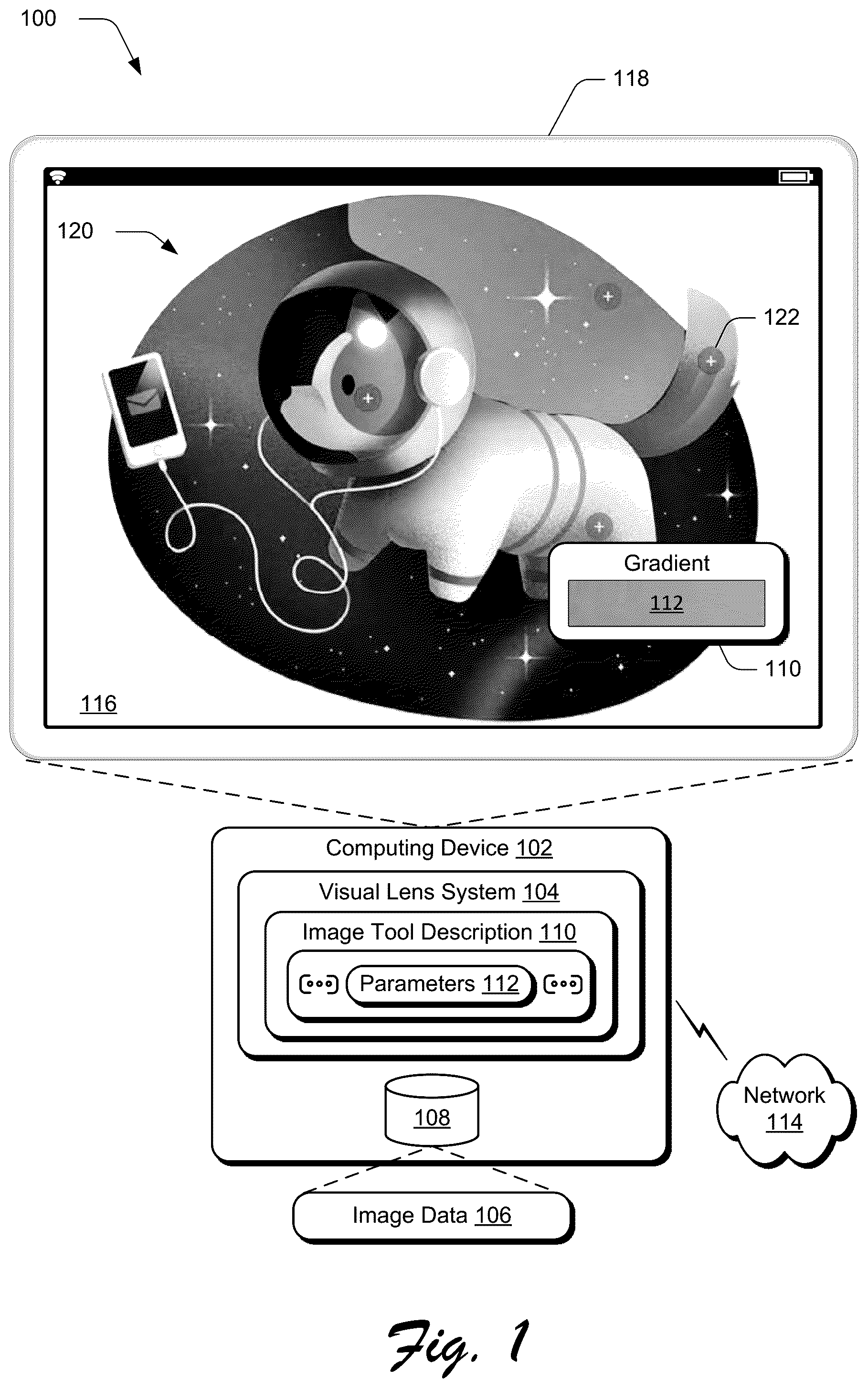 Patent US11854128 Figure 1 – Automated digital tool identification from a rasterized image