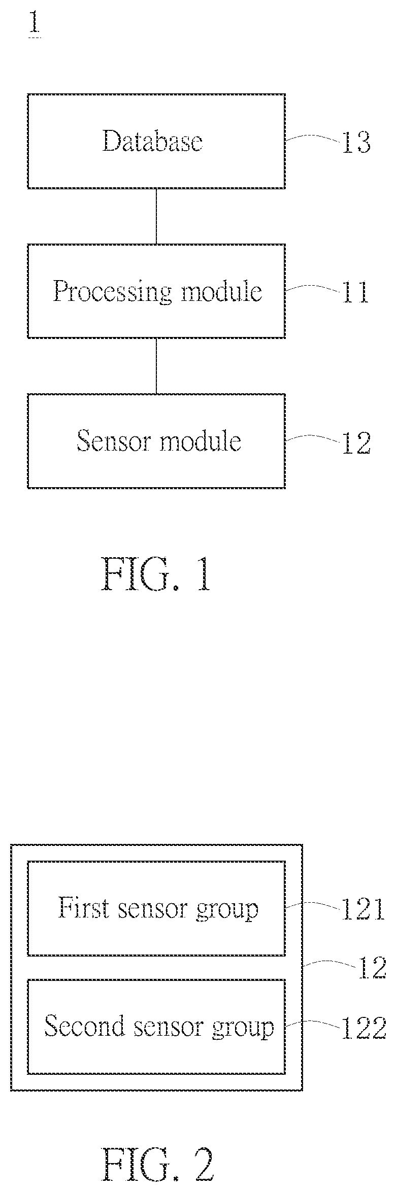 Patent US11854215 — Image recognition system, sensor module, and method for image recognition — Figure 1
