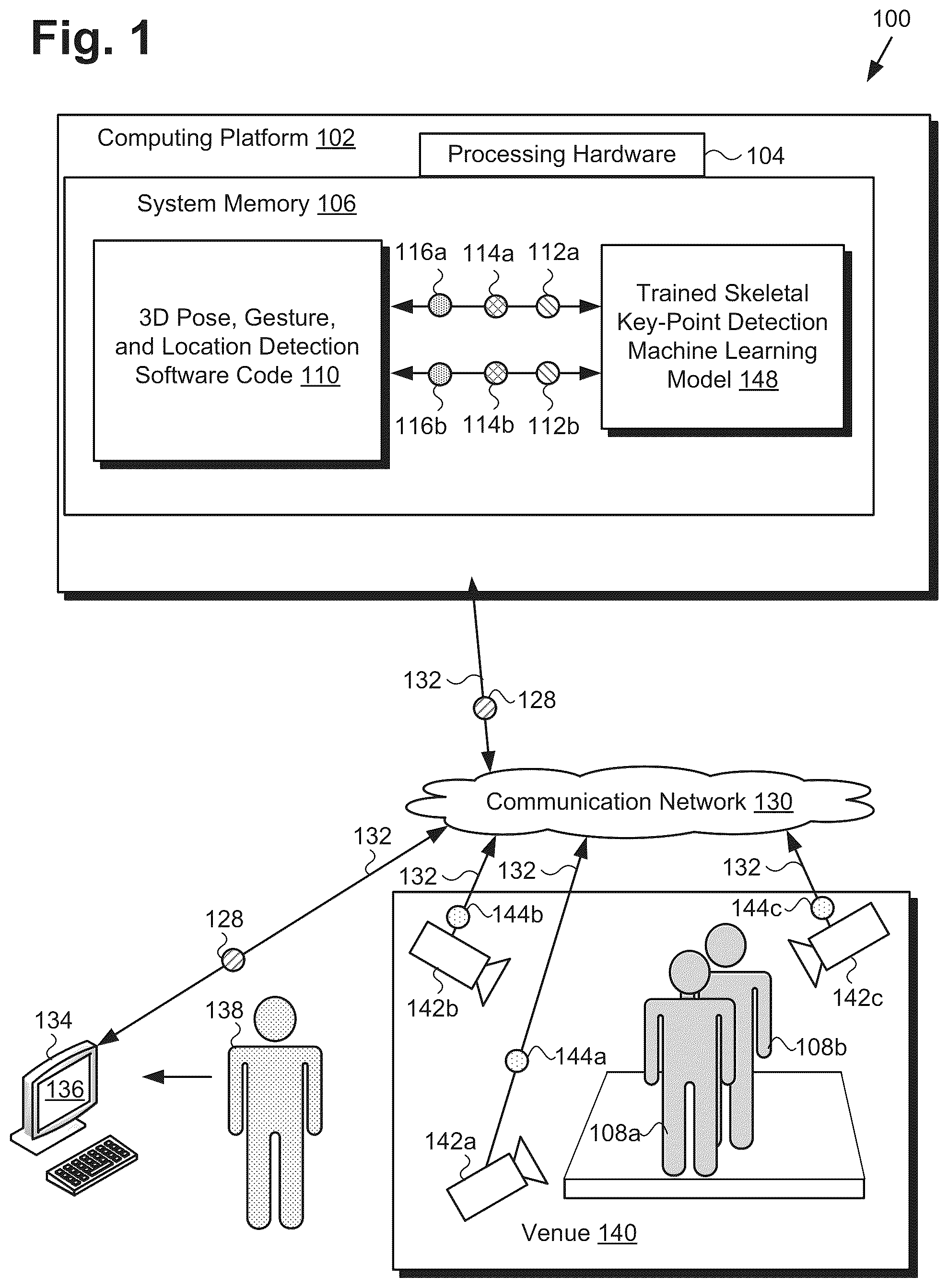 Patent US11854224 — Three-dimensional skeleton mapping — Figure 1