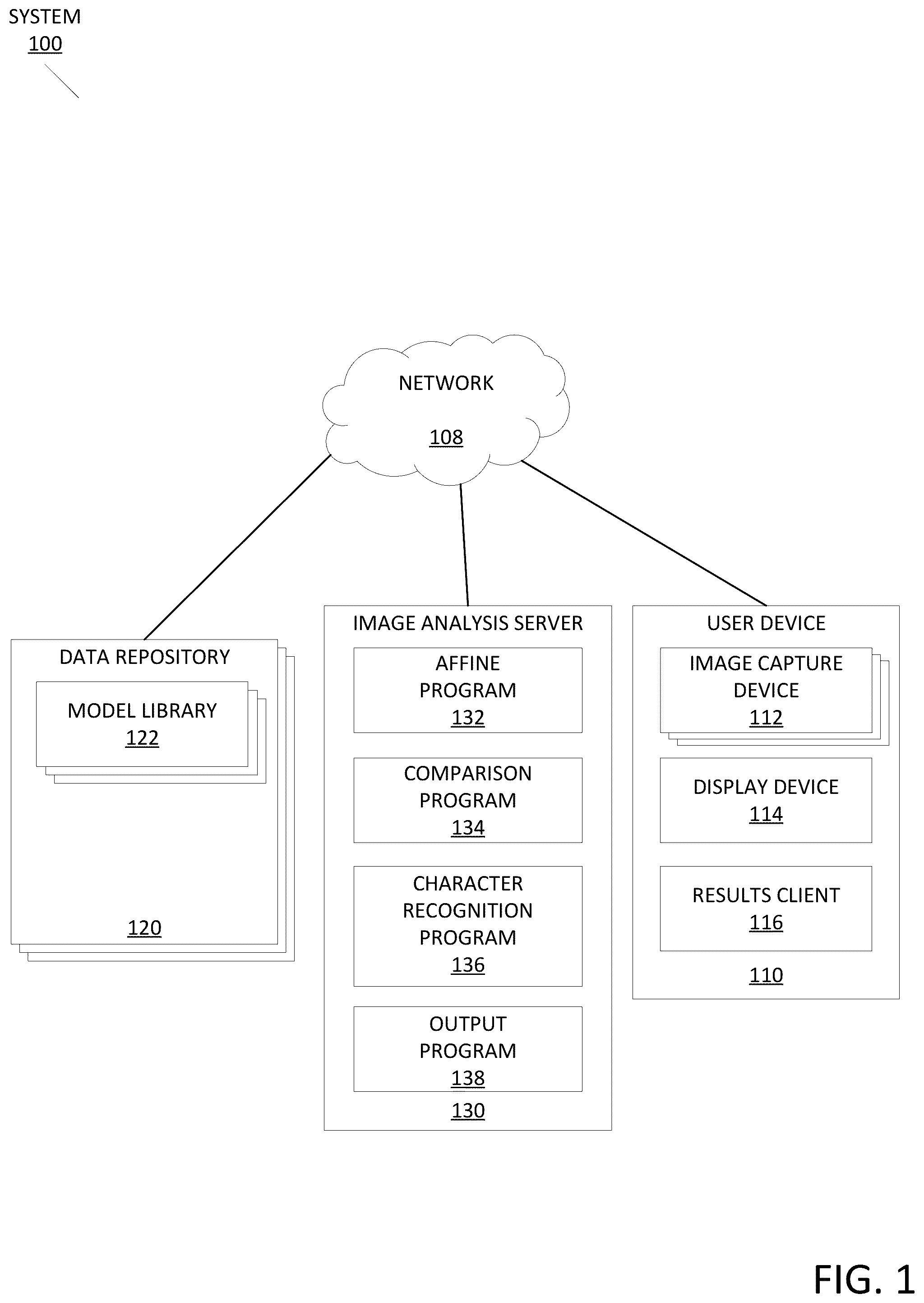 Patent US11854287 — Visual mode image comparison — Figure 1
