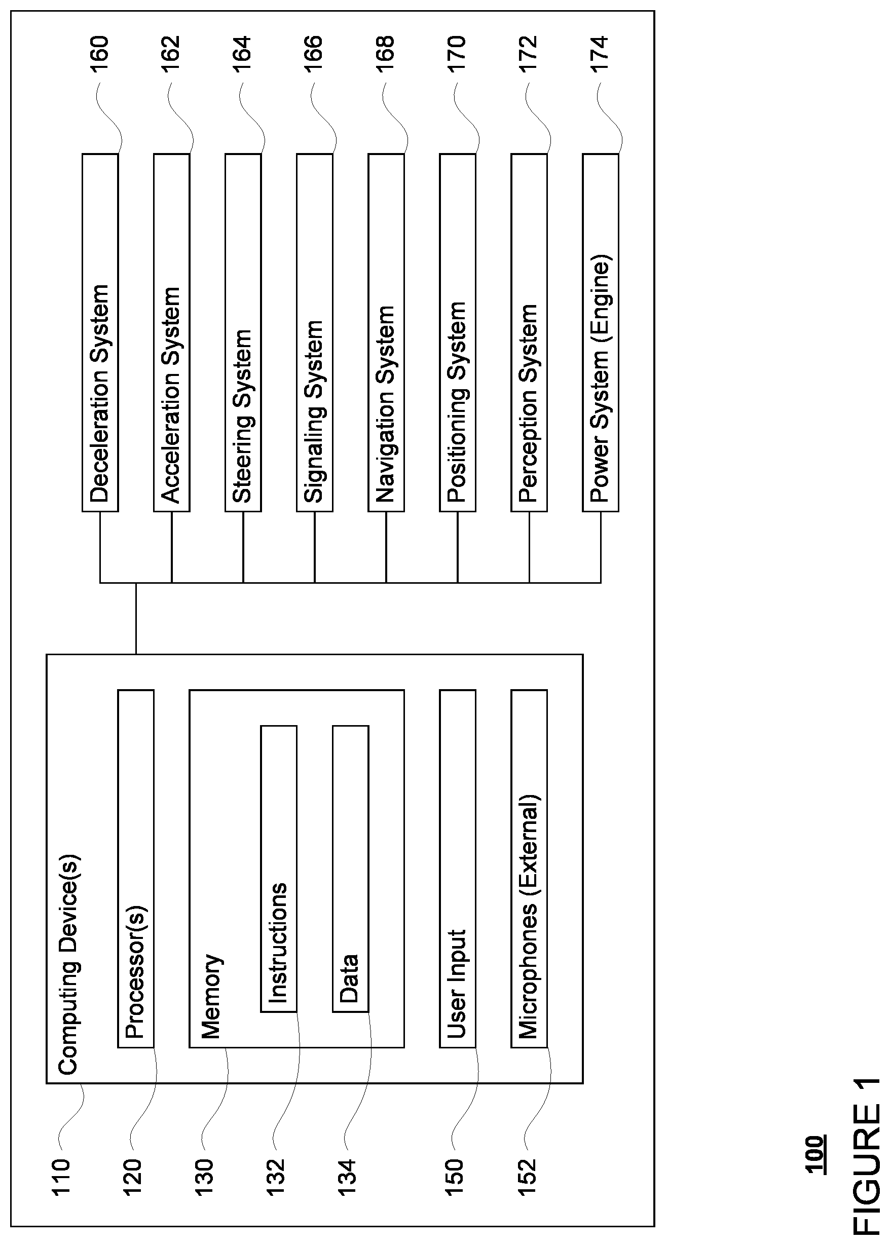 Patent US11854390 — Detecting and responding to sirens — Figure 1