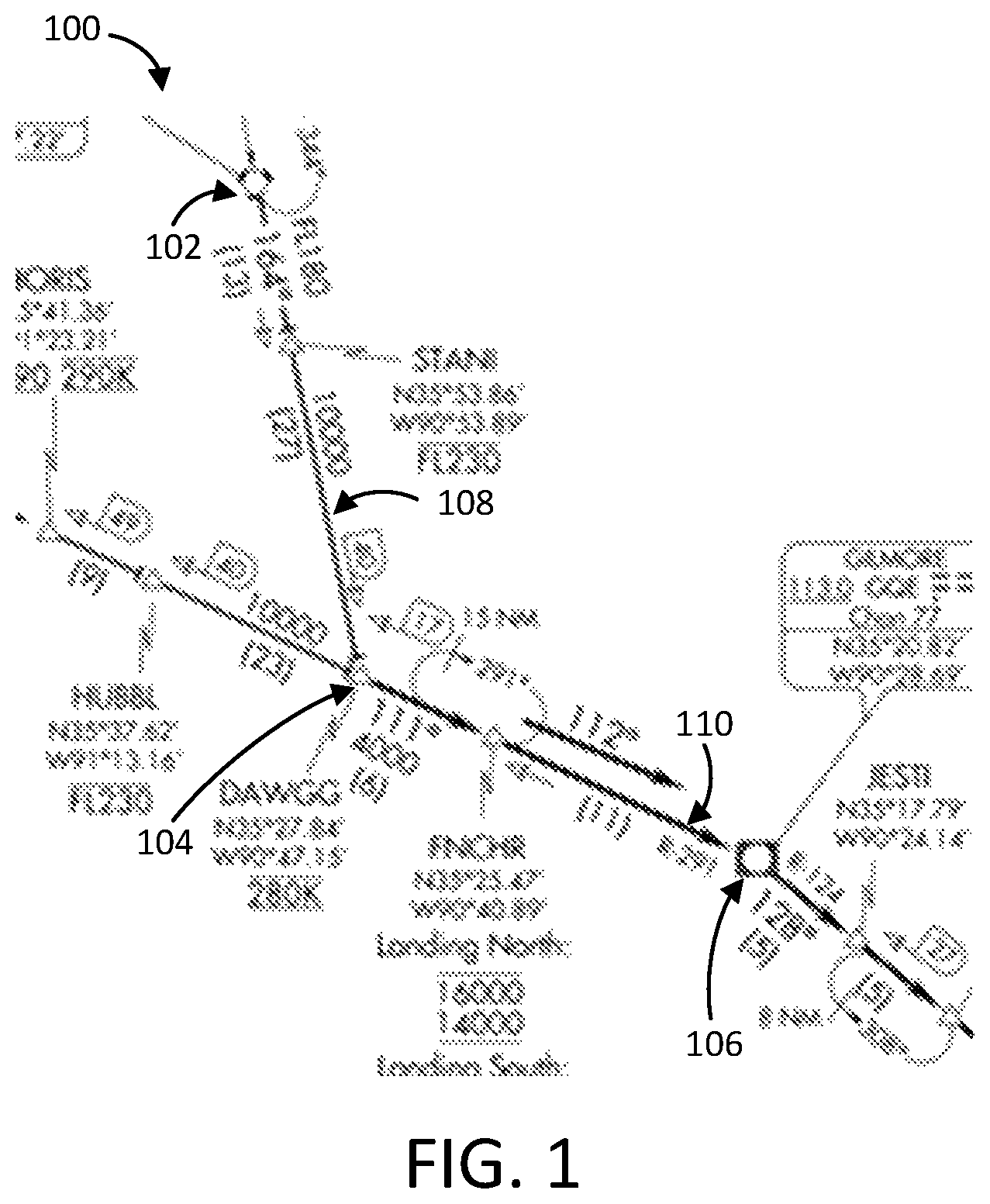 Patent US11854407 Figure 1 – System and method for airspace planning