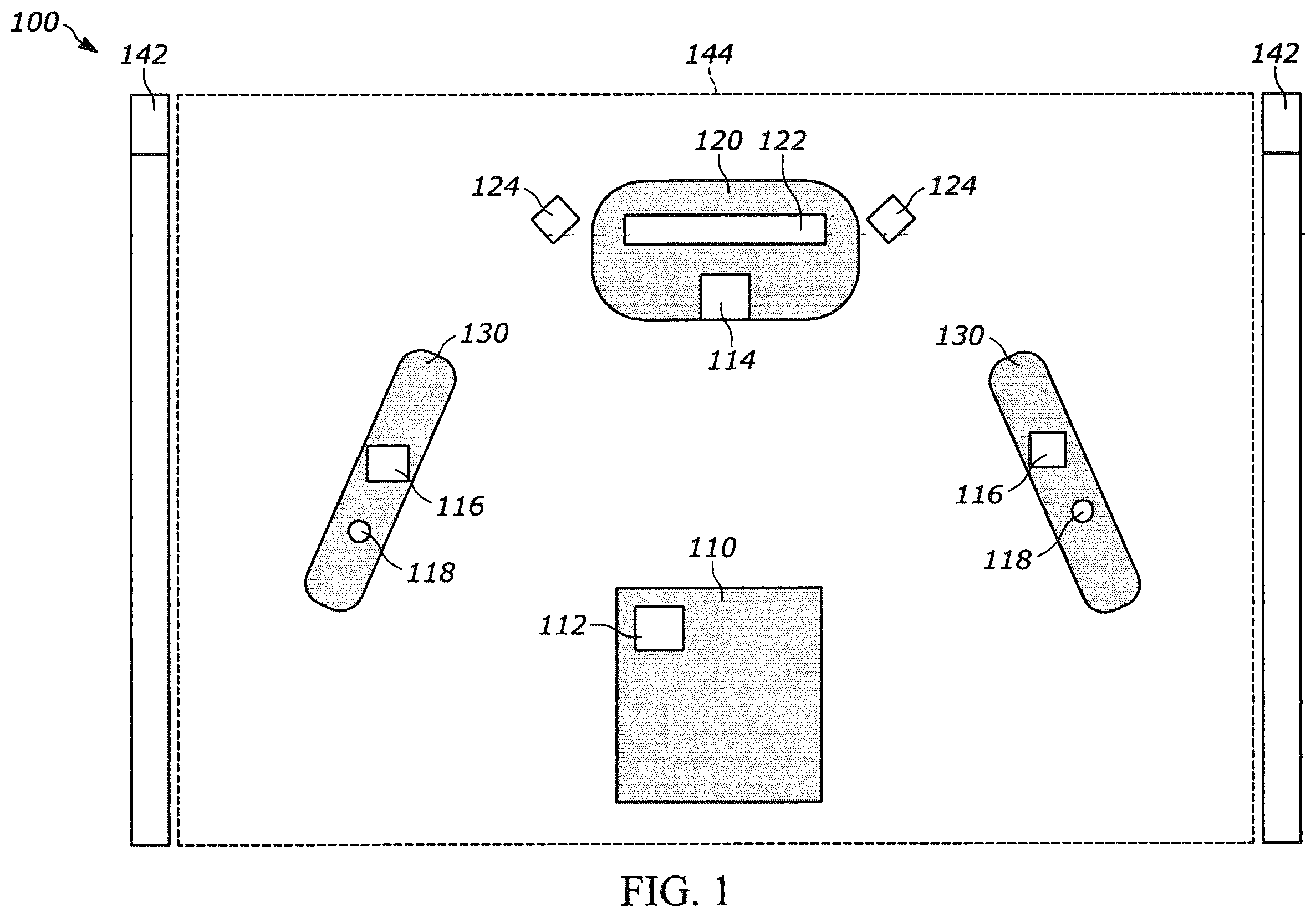 Patent US11854424 — Virtual reality simulation and method — Figure 1
