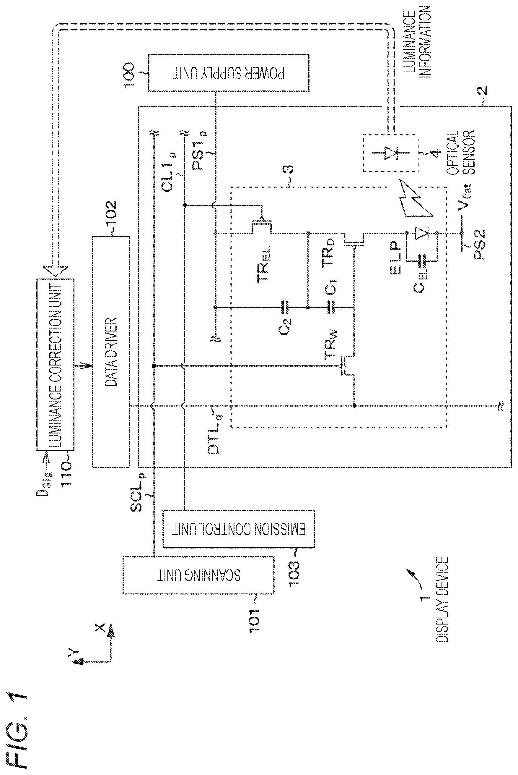 Patent US11854474 — Display panel, display device, and electronic device — Figure 1
