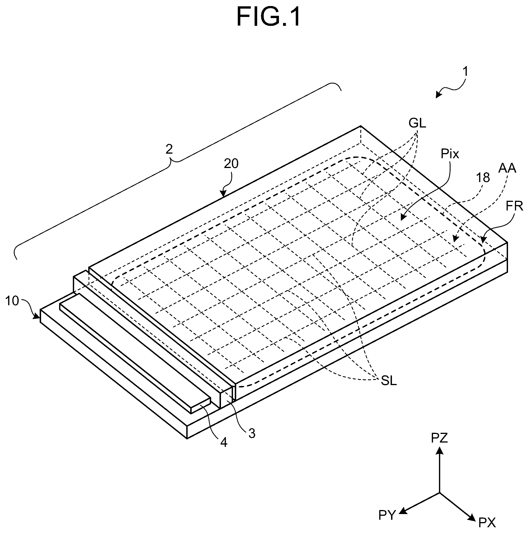 Patent US11854504 — Display device — Figure 1