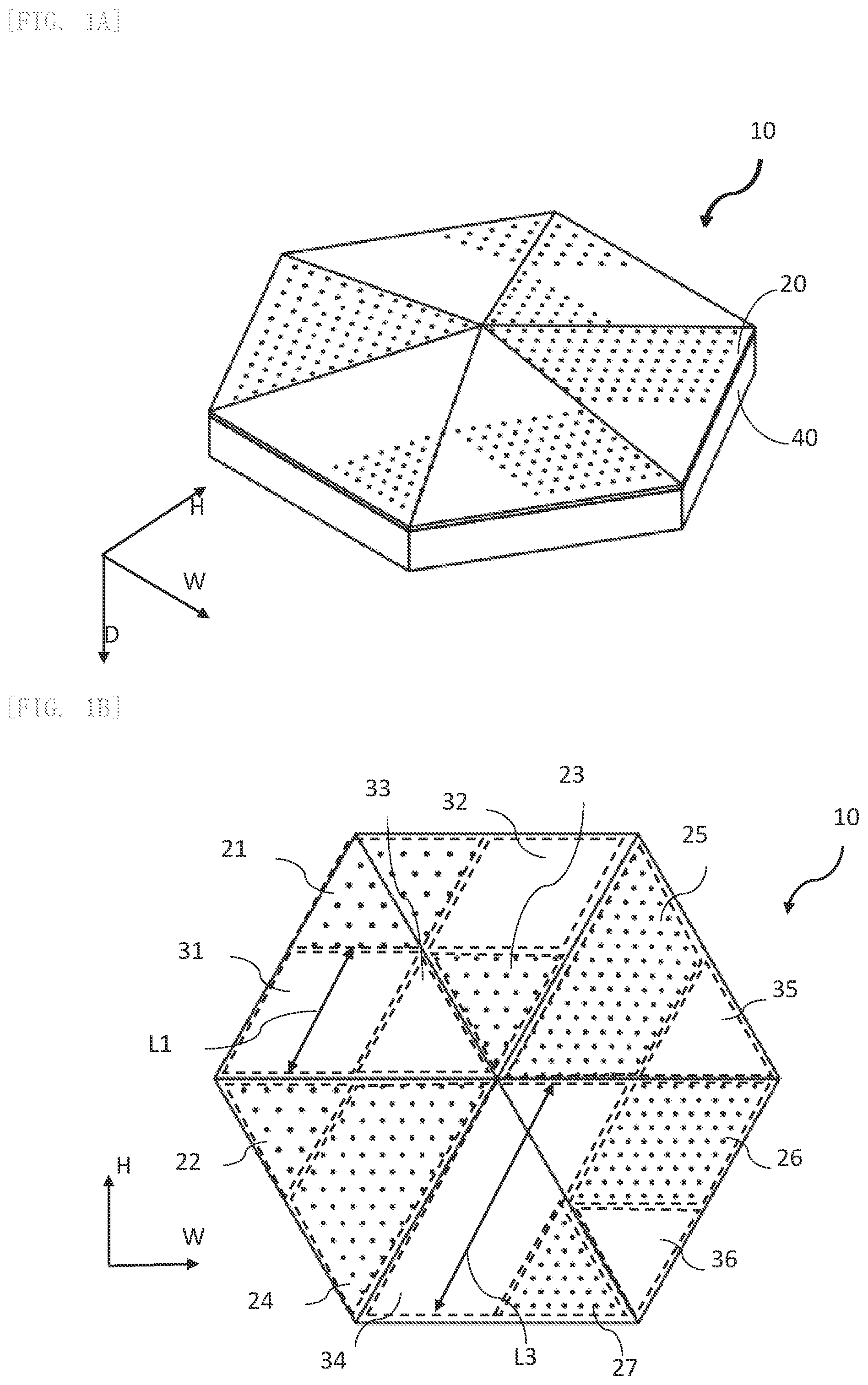 Patent US11854523 — Sound absorber, sound absorbing panel and sound absorbing wall — Figure 1
