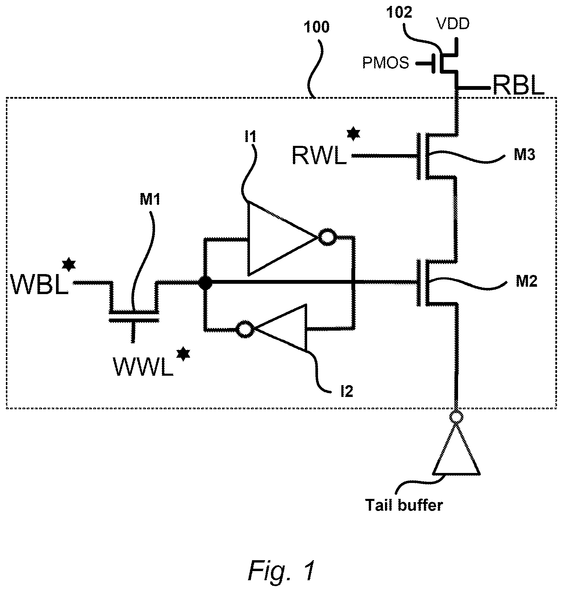 Patent US11854608 — SRAM architecture — Figure 1