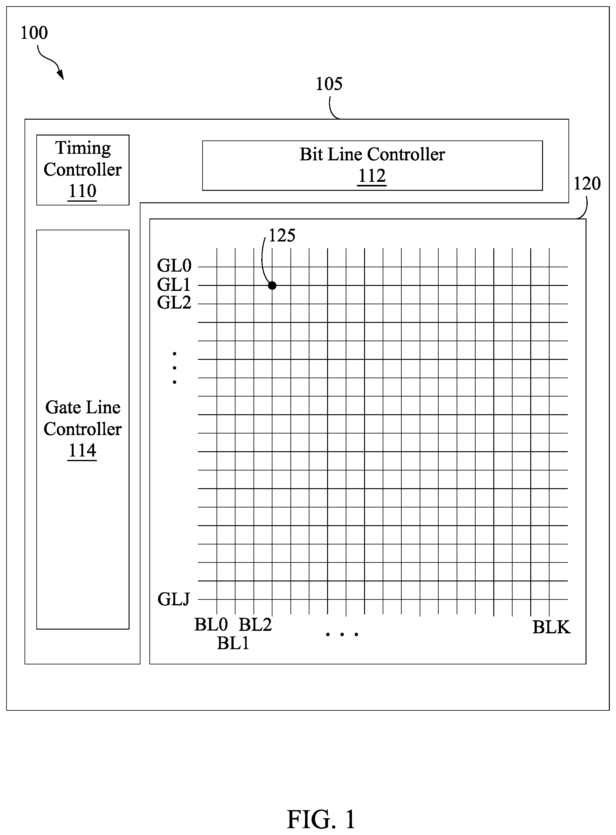 Patent US11854616 — Memory including metal rails with balanced loading — Figure 1