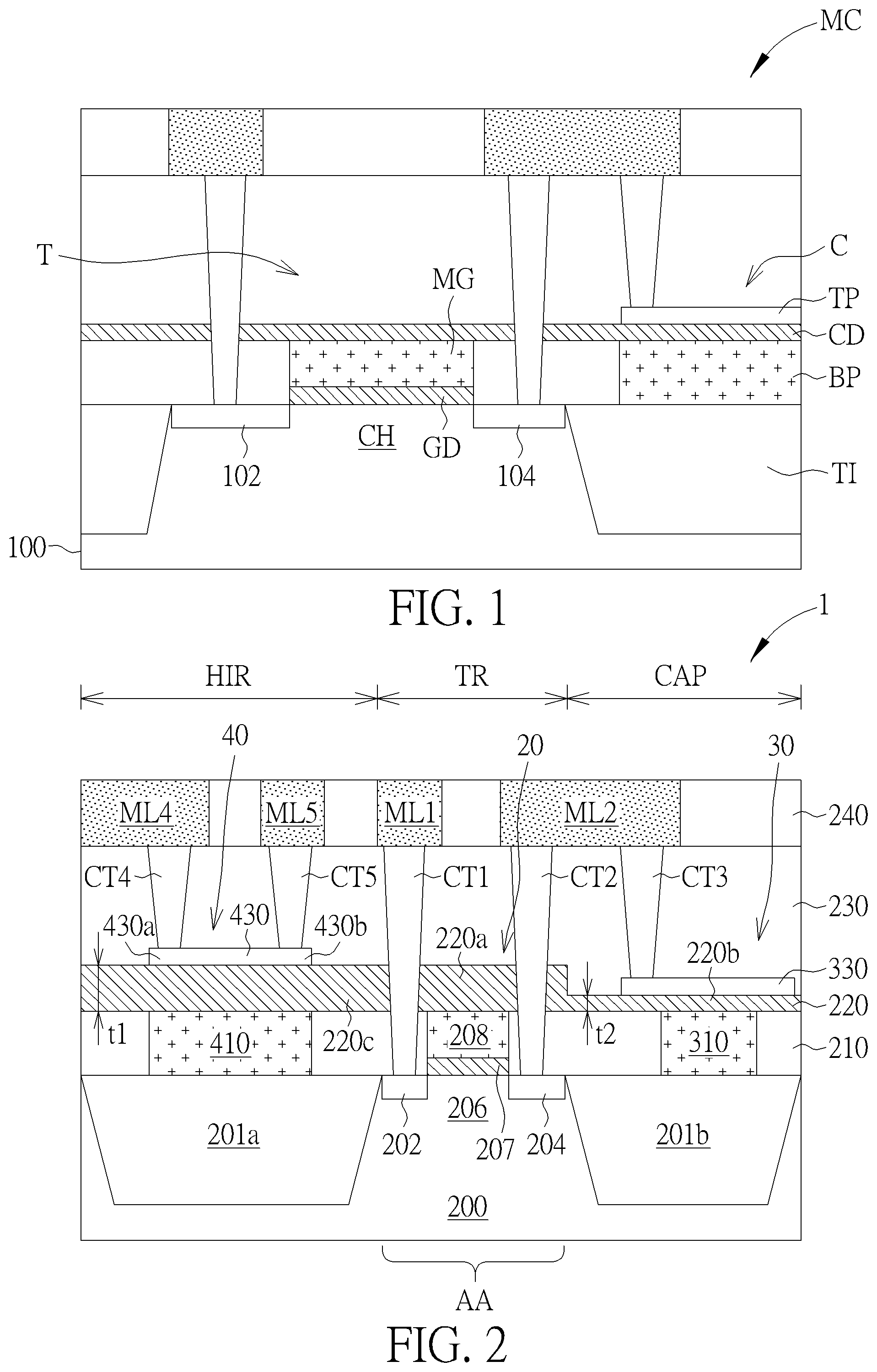 Patent US11854632 — Semiconductor memory structure and fabrication method thereof — Figure 1