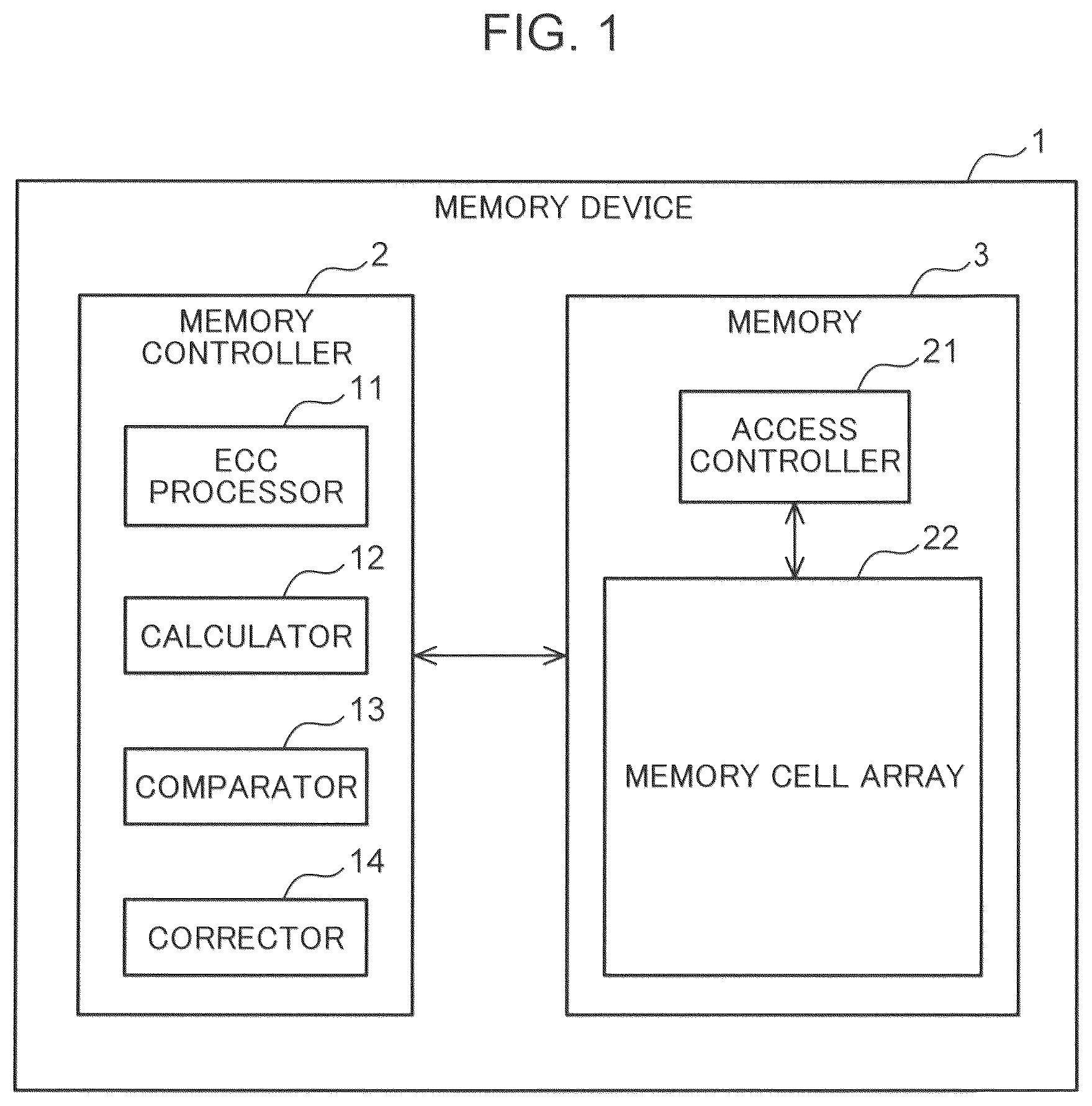 Patent US11854638 — Nonvolatile semiconductor storage device and read voltage correction method — Figure 1