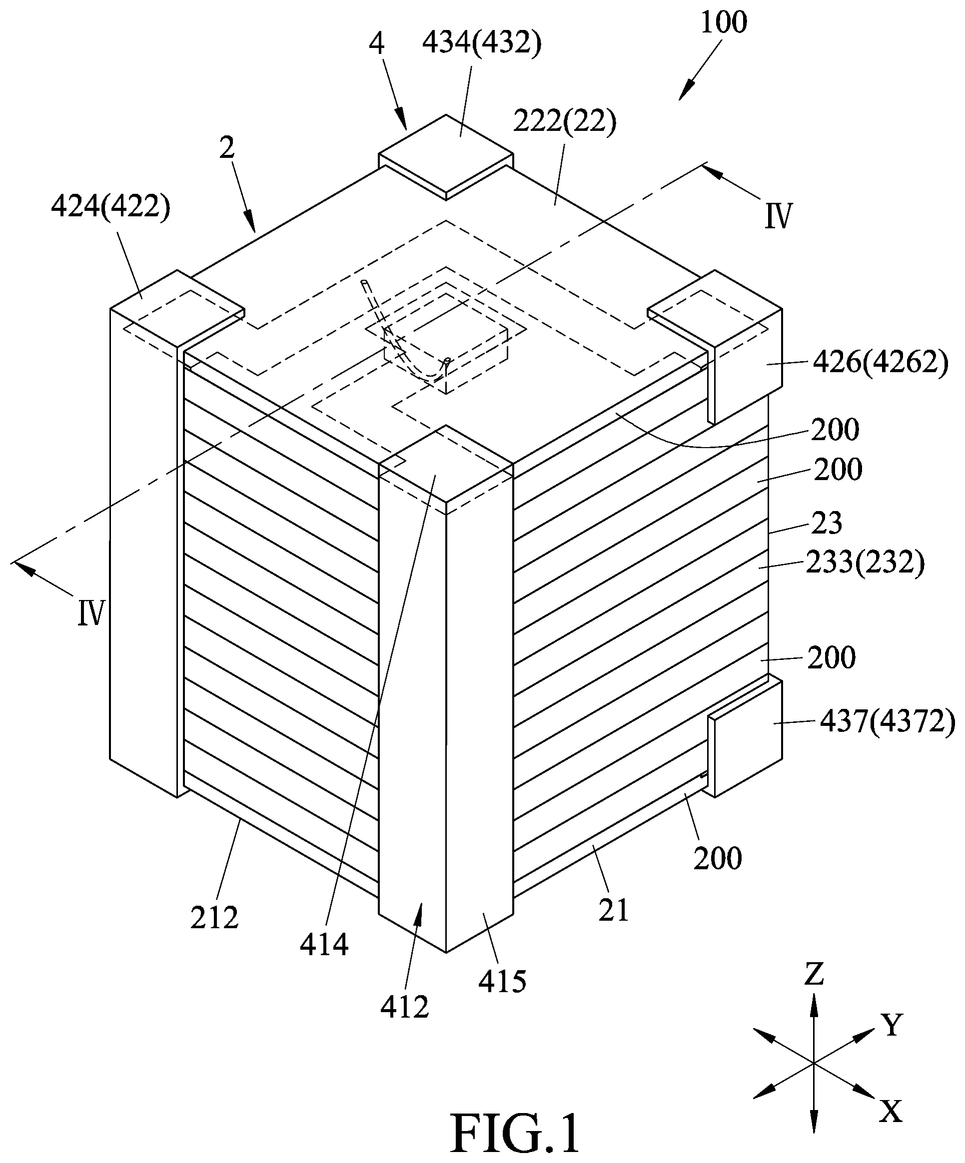 Patent US11854754 — Sensor switch — Figure 1